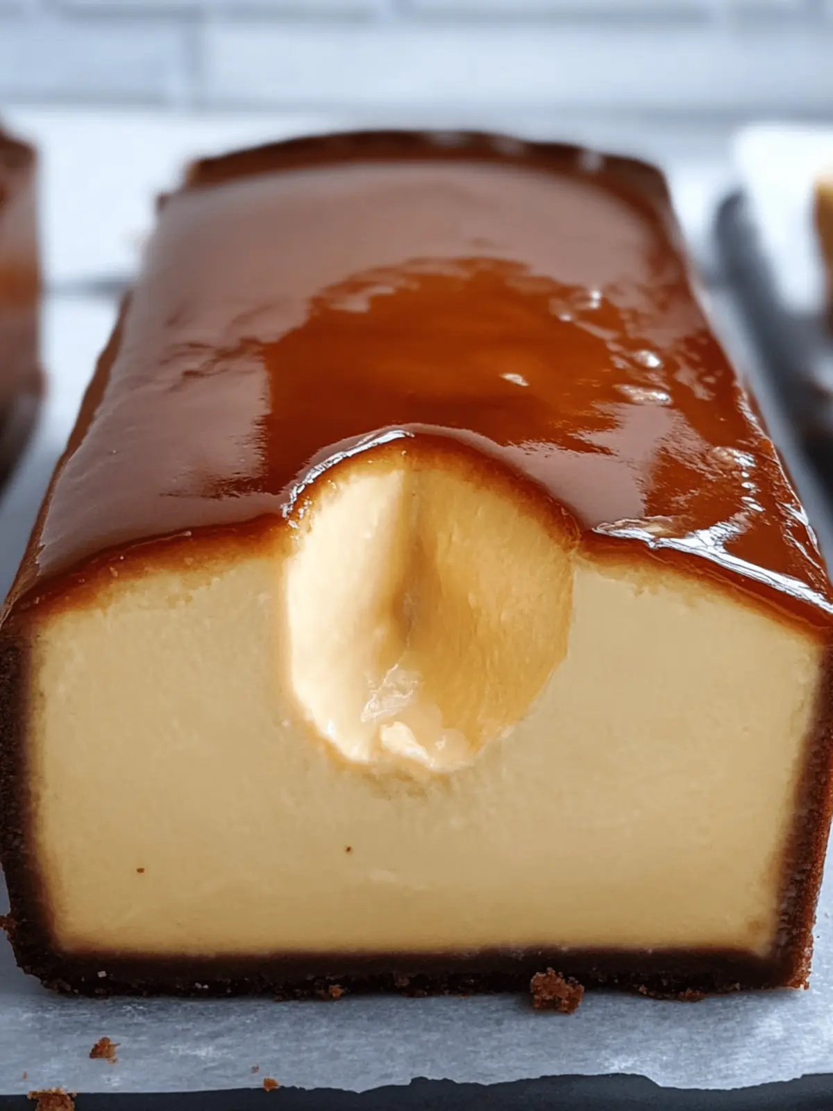 Indulgent Burnt Basque Cheesecake in a Loaf Pan Delight 2 Indulgent Burnt Basque Cheesecake