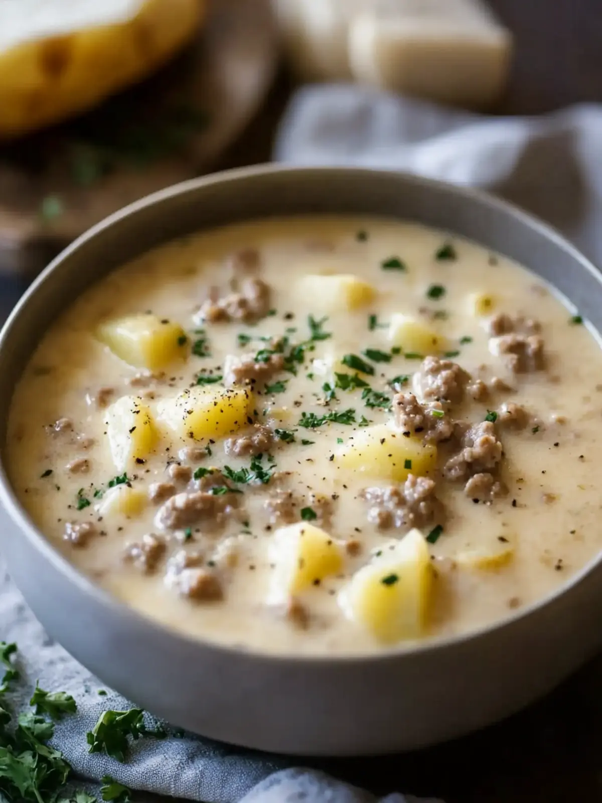 Creamy Hamburger Potato Soup to Warm Your Soul 2 Creamy Hamburger Potato Soup