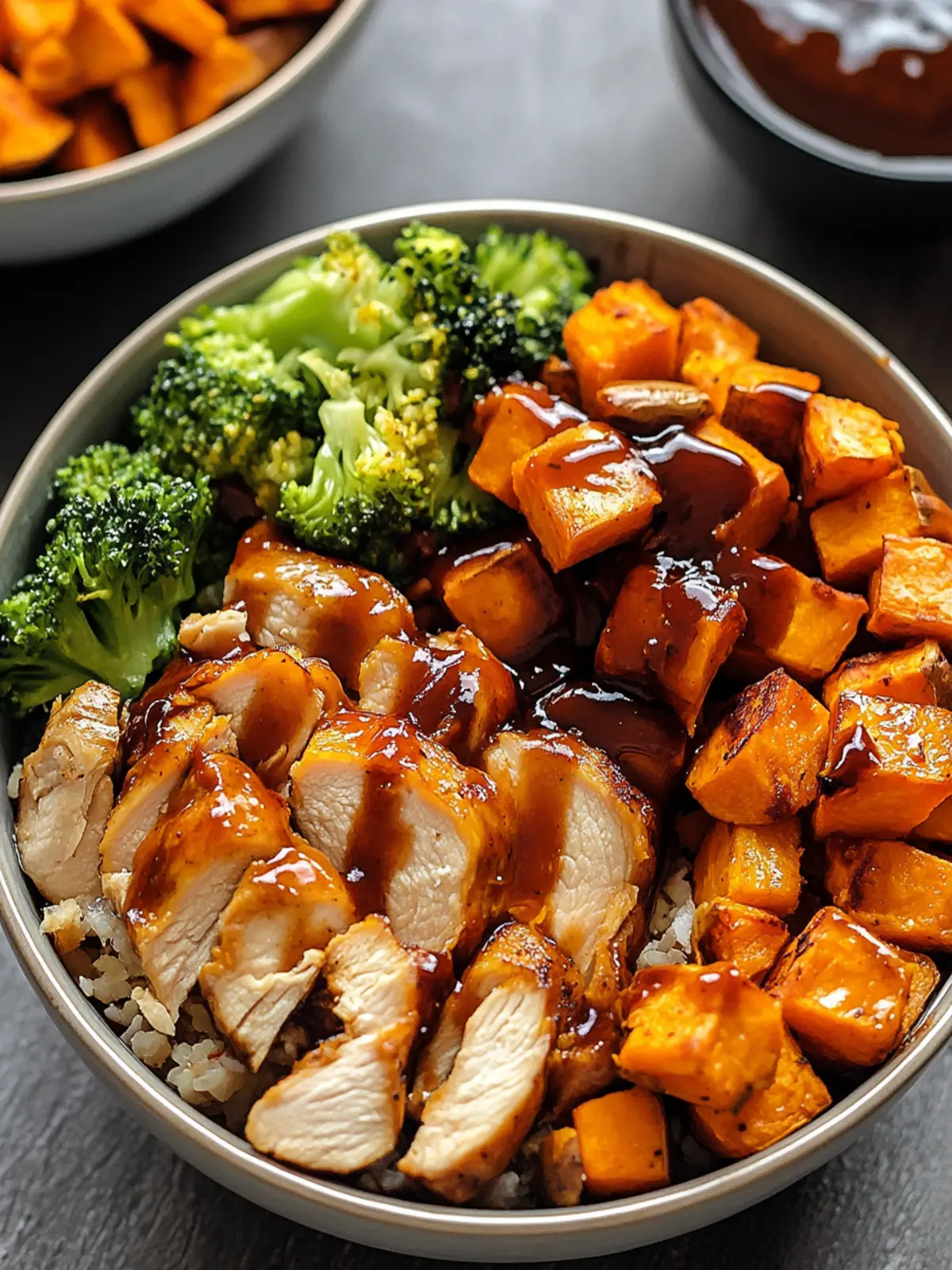 BBQ Chicken & Roasted Sweet Potato Bowls for Ultimate Flavor 3 BBQ Chicken & Roasted Sweet Potato Bowls