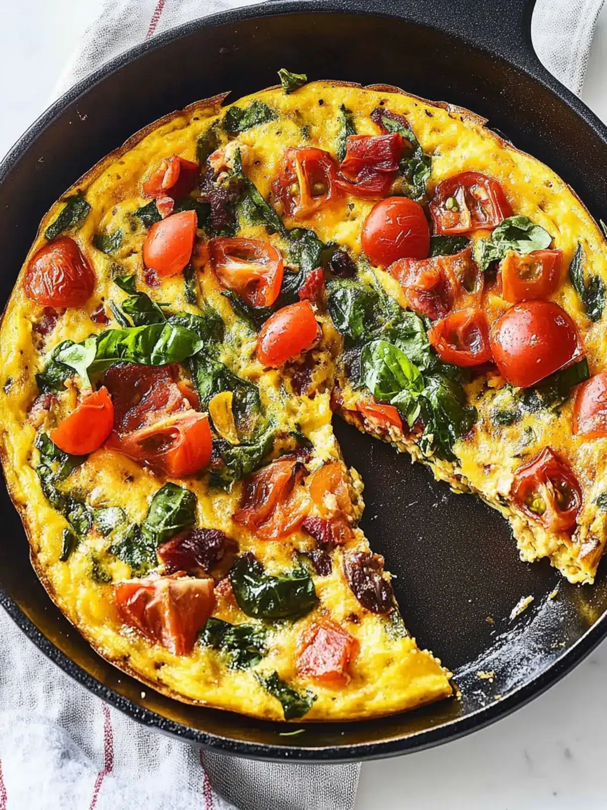 Perfect Frittata: Elevate Breakfast with Bacon and Spinach 2 Perfect Frittata