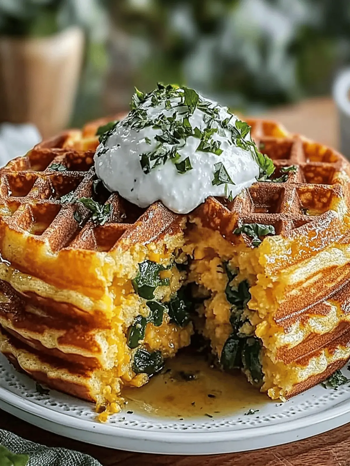 Cheddar Jalape o Cornbread Waffles: Your New Breakfast Delight 2 Cheddar Jalape o Cornbread Waffles