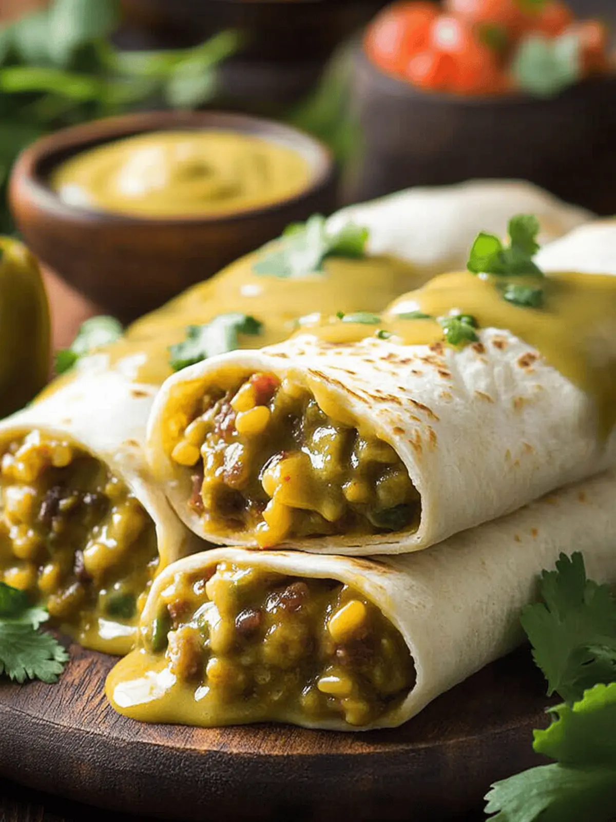 Smothered Green Chili Burritos: A Cozy Dinner Delight 3 Smothered Green Chili Burritos