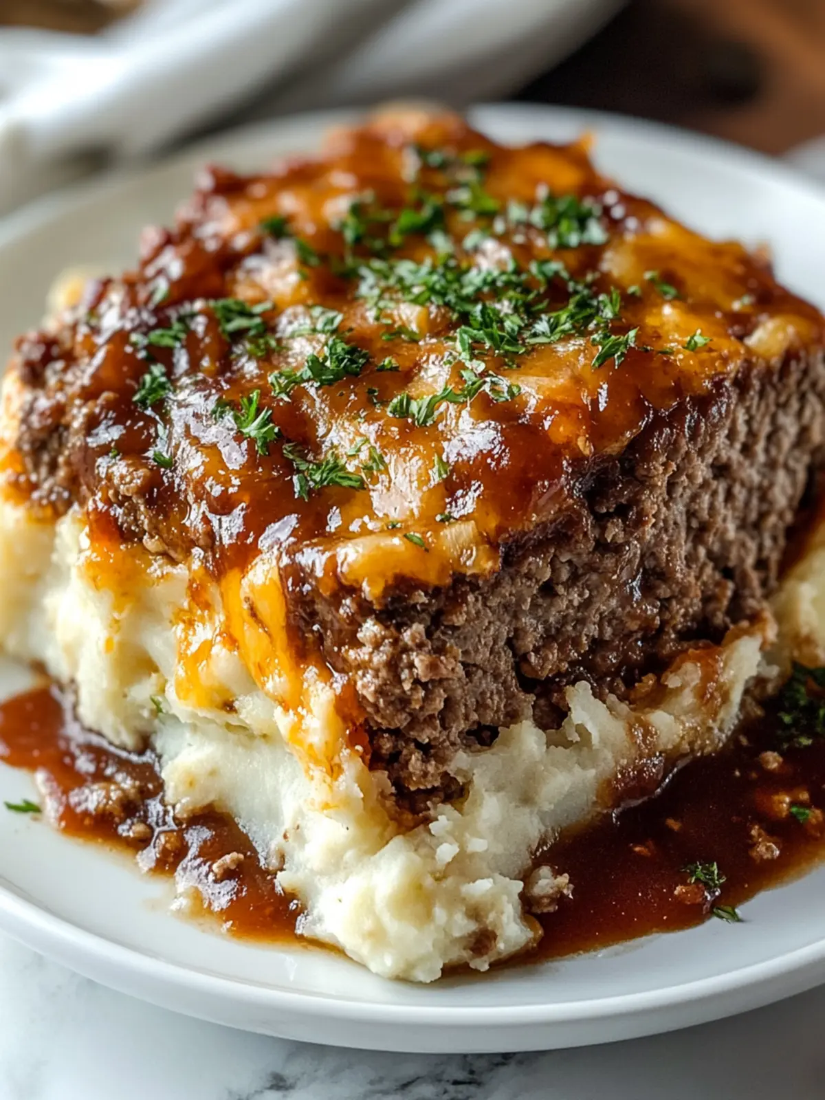 Ultimate Meatloaf with Mashed Potatoes and Cheddar Bliss 4 Meatloaf with Mashed Potatoes and Cheese