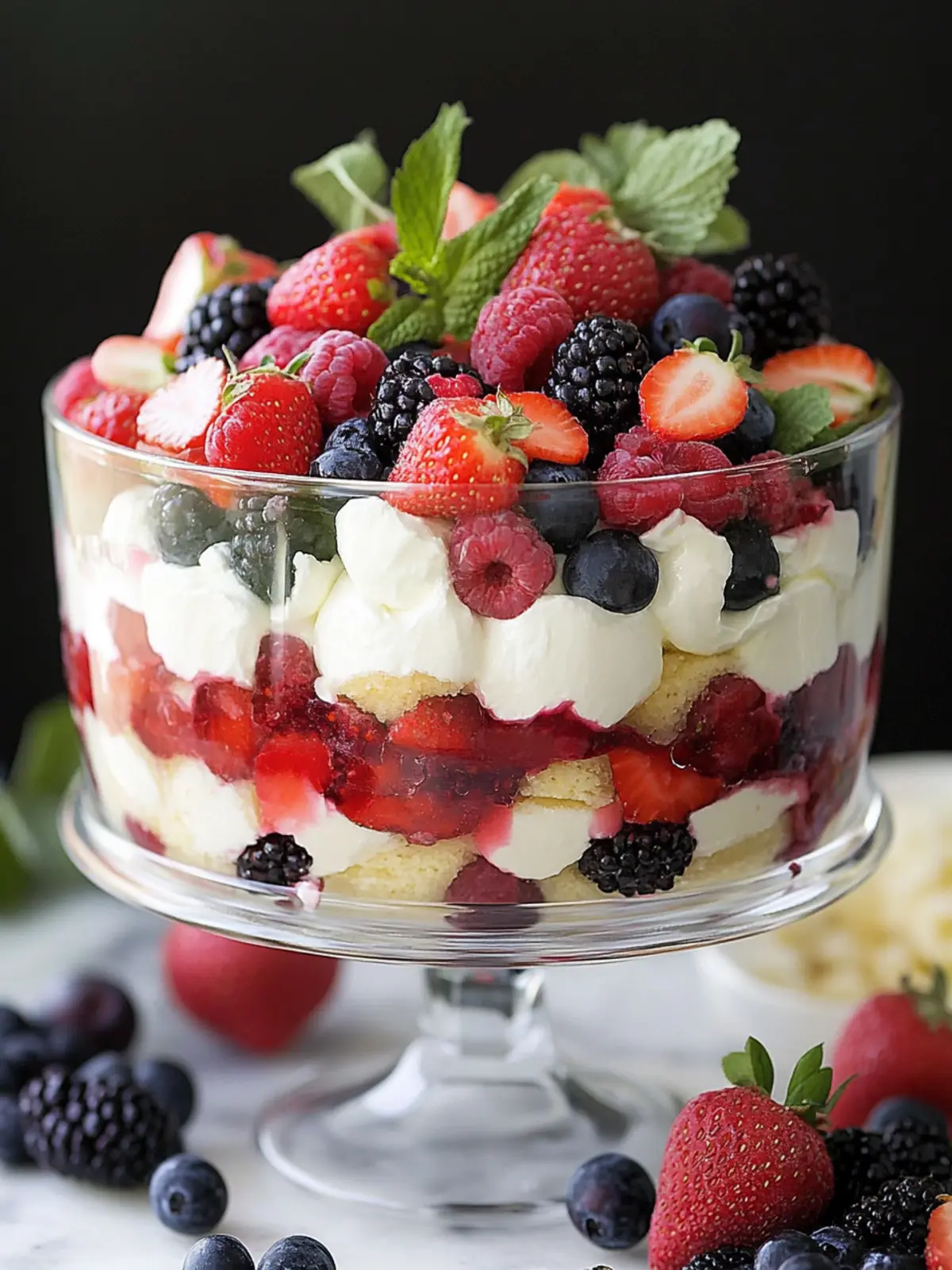 Delicious Mixed Summer Berry Trifle for a Perfect Sweet Treat 2 Mixed Summer Berry Trifle