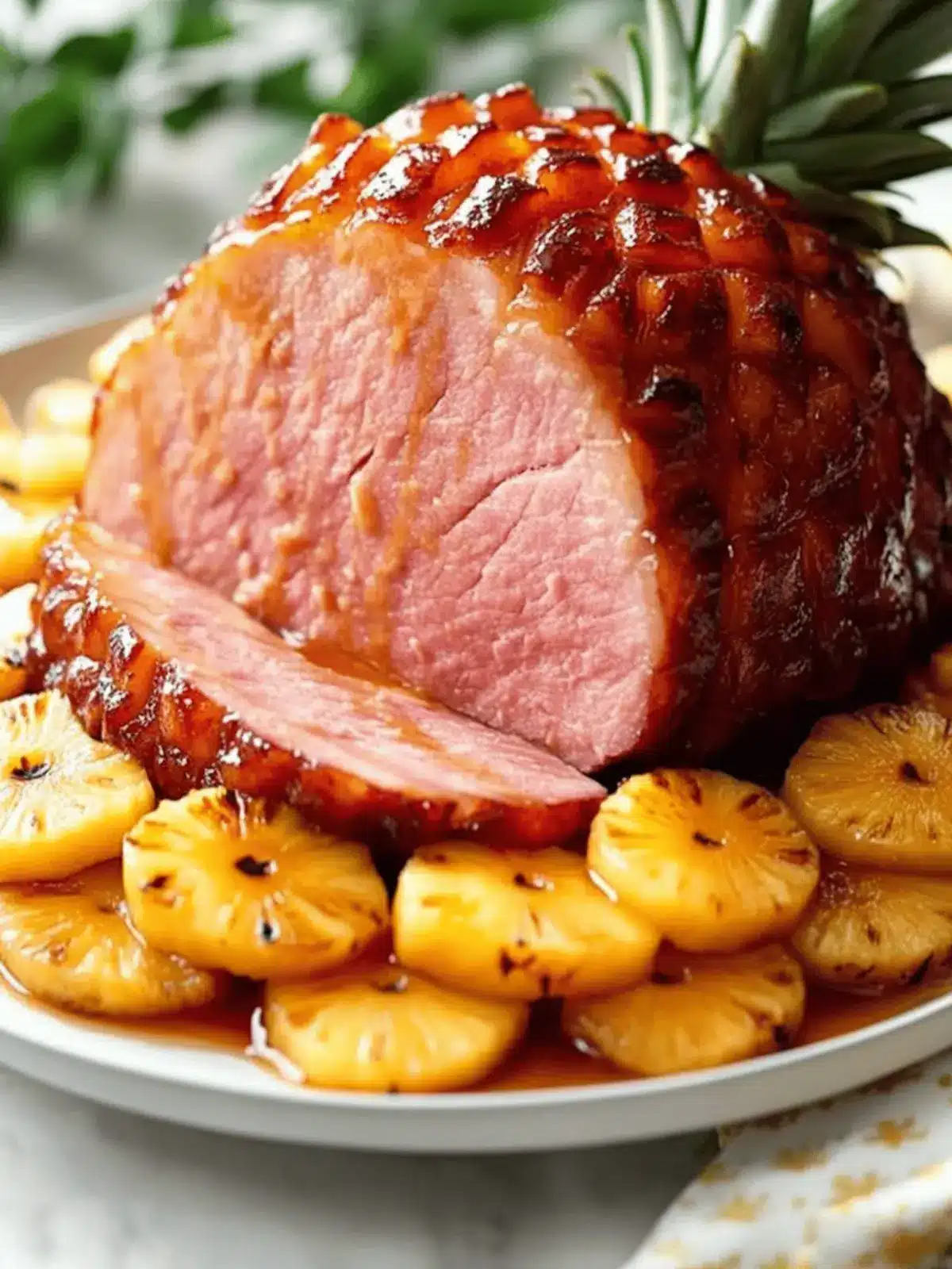 Sweet and Savory Honey-Glazed Ham with Pineapple Delight 4 Honey-Glazed Ham with Pineapple