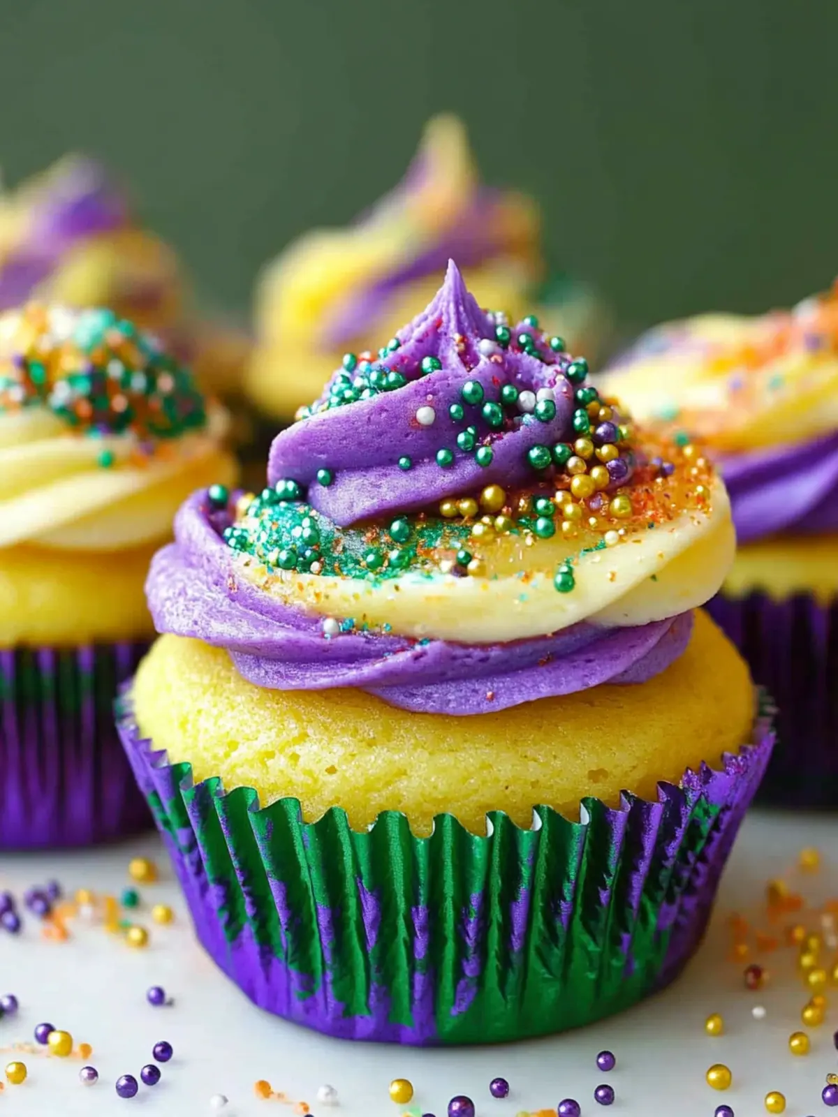 Mardi Gras Cupcakes: Colorful Treats to Celebrate with Joy 4 Mardi Gras Cupcakes