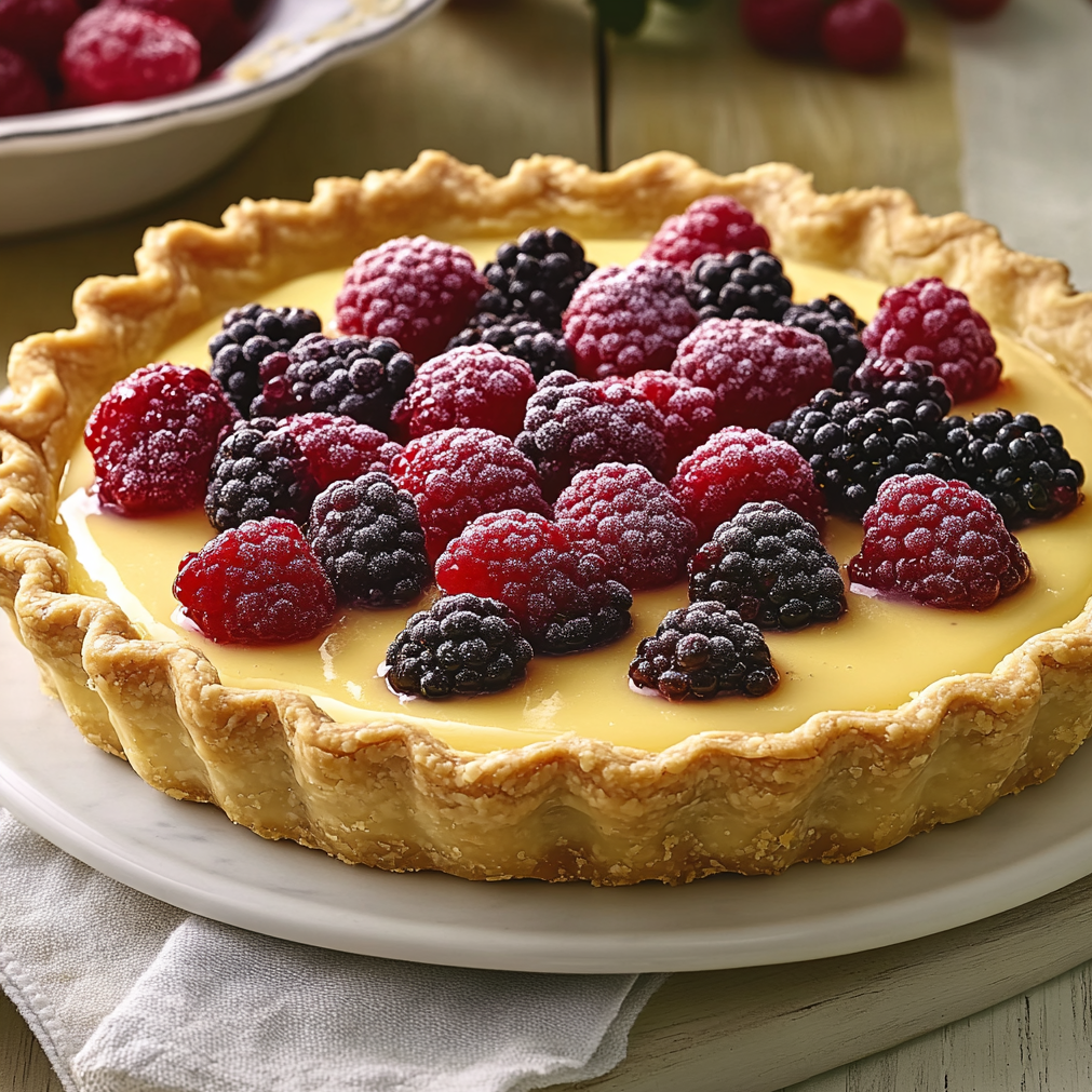 Berry Custard Pie 2 Berry Custard Pie
