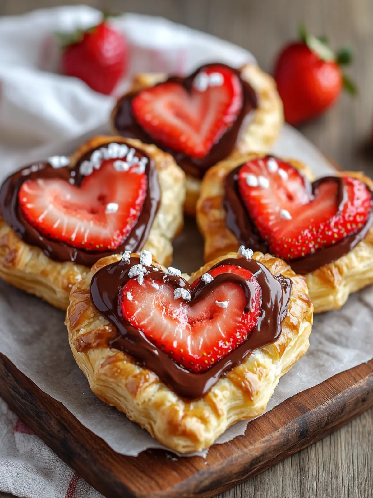 Irresistible Strawberry Nutella Puff Pastry Hearts You ll Love 4 Strawberry Nutella Puff Pastry Hearts