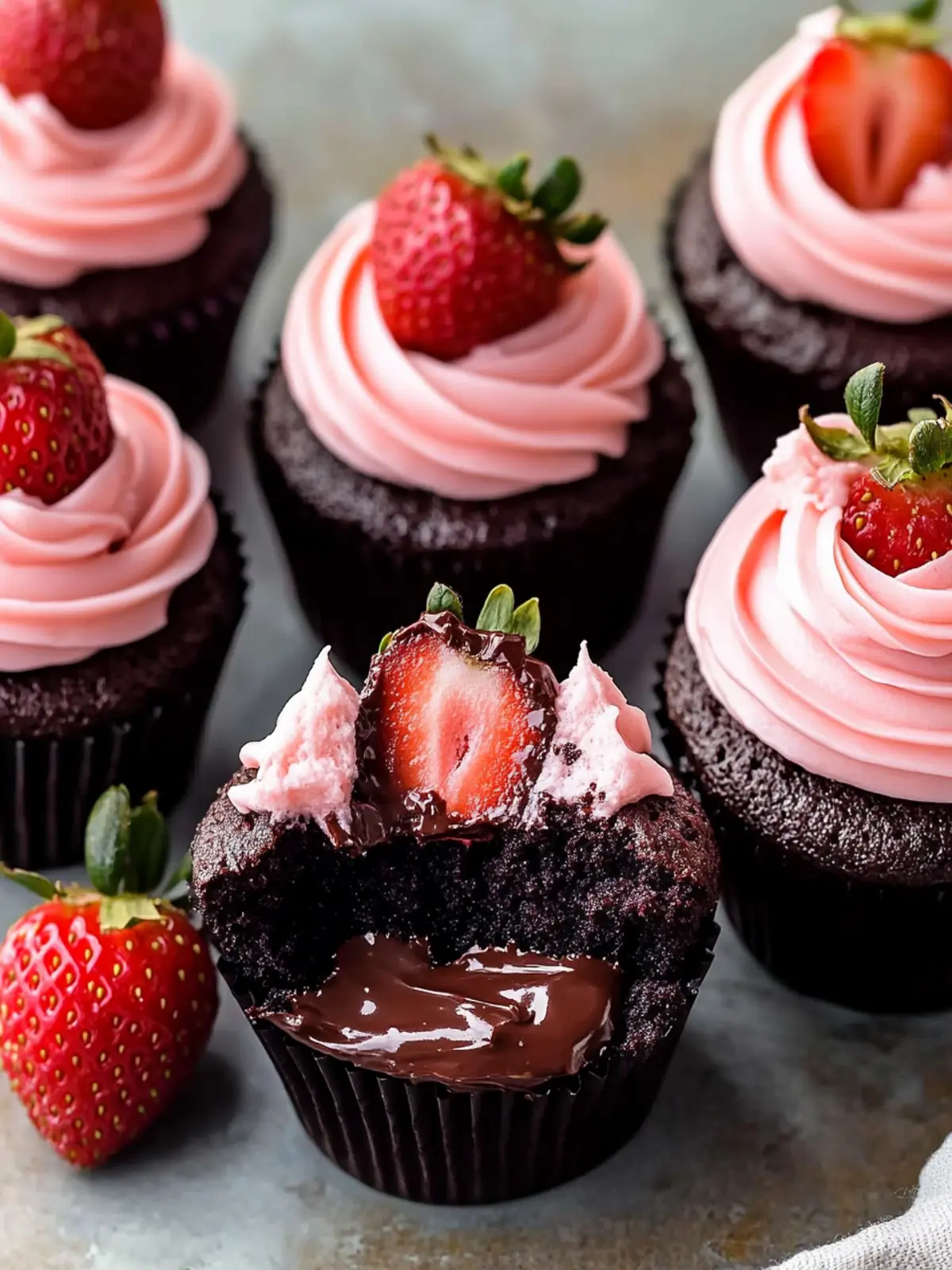Decadent Chocolate Covered Strawberry Cupcakes You ll Love 3 Chocolate Covered Strawberry Cupcakes