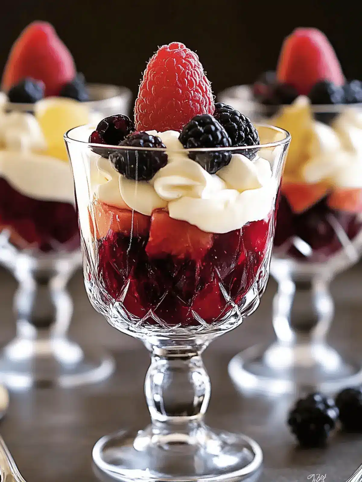 Delightful Mini Trifles with Fresh Fruits and Cream Magic 3 Delightful Mini Trifles with Fresh Fruits and Cream