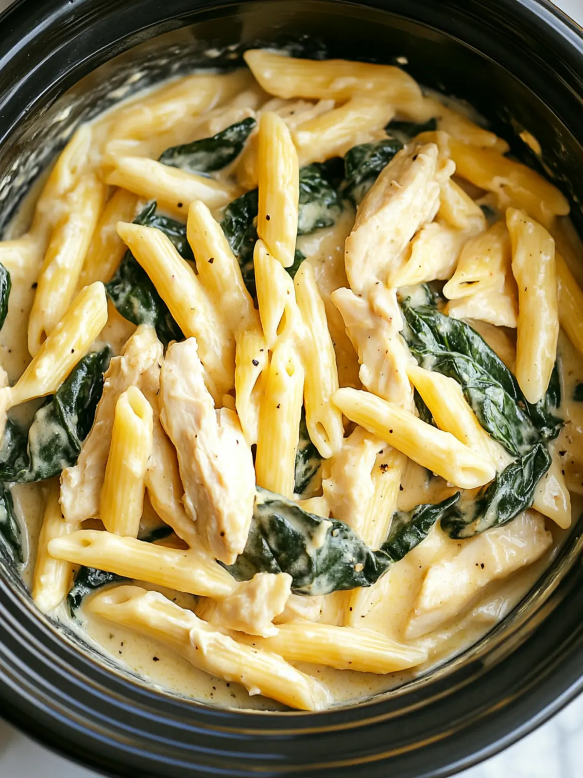 Crockpot Chicken and Spinach Pasta for Cozy Home Dinners 4 Crockpot Chicken and Spinach Pasta