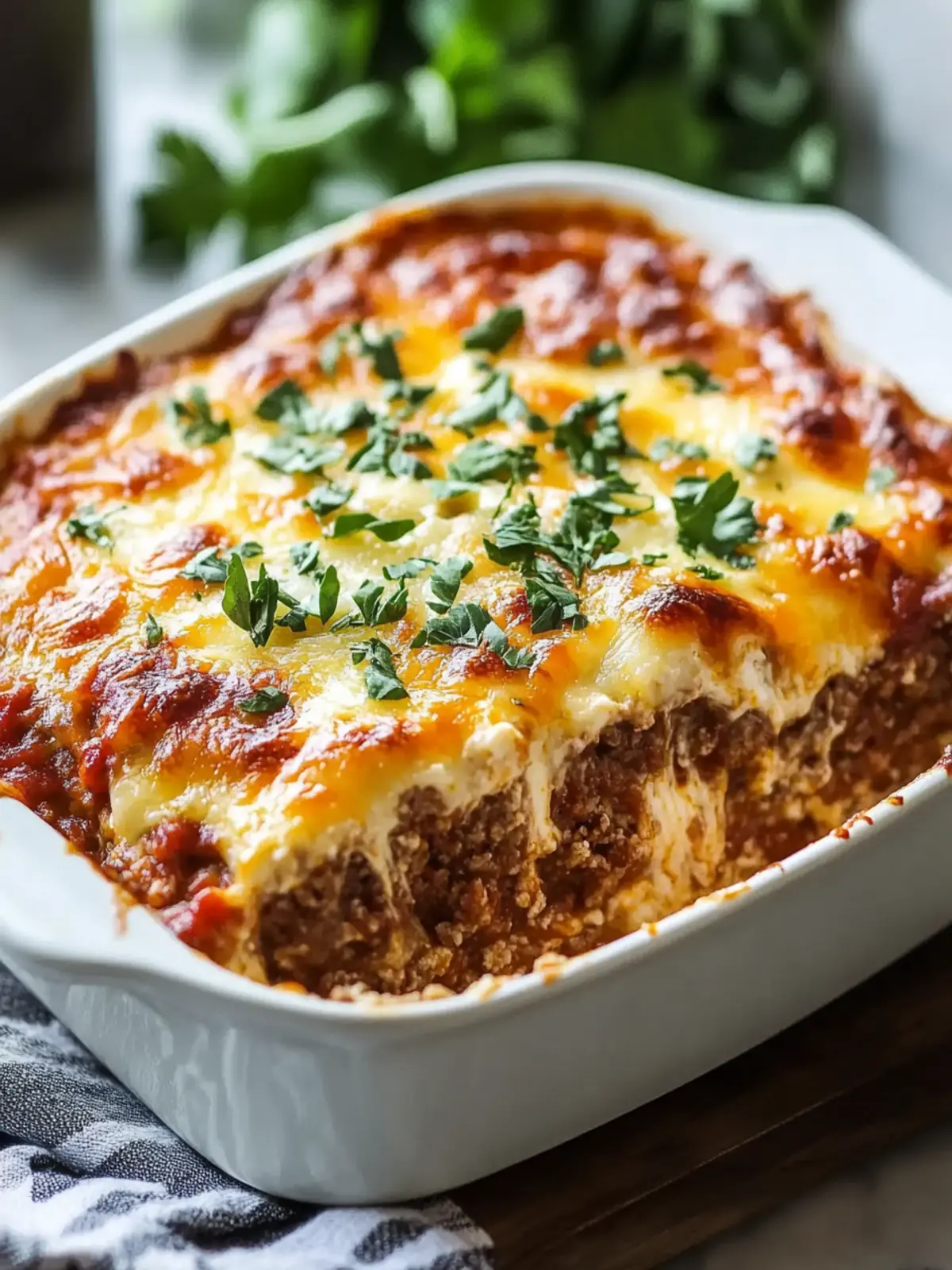 Cheesy Comfort: Bake This Cheese-Topped Meatloaf Casserole! 3 Cheese-Topped Meatloaf Casserole