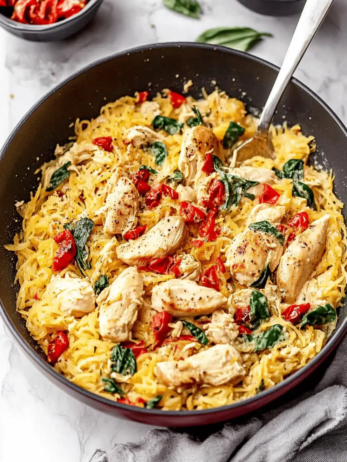 Creamy Tuscan Chicken and Spaghetti Squash for Cozy Nights 2 Tuscan Chicken and Spaghetti Squash
