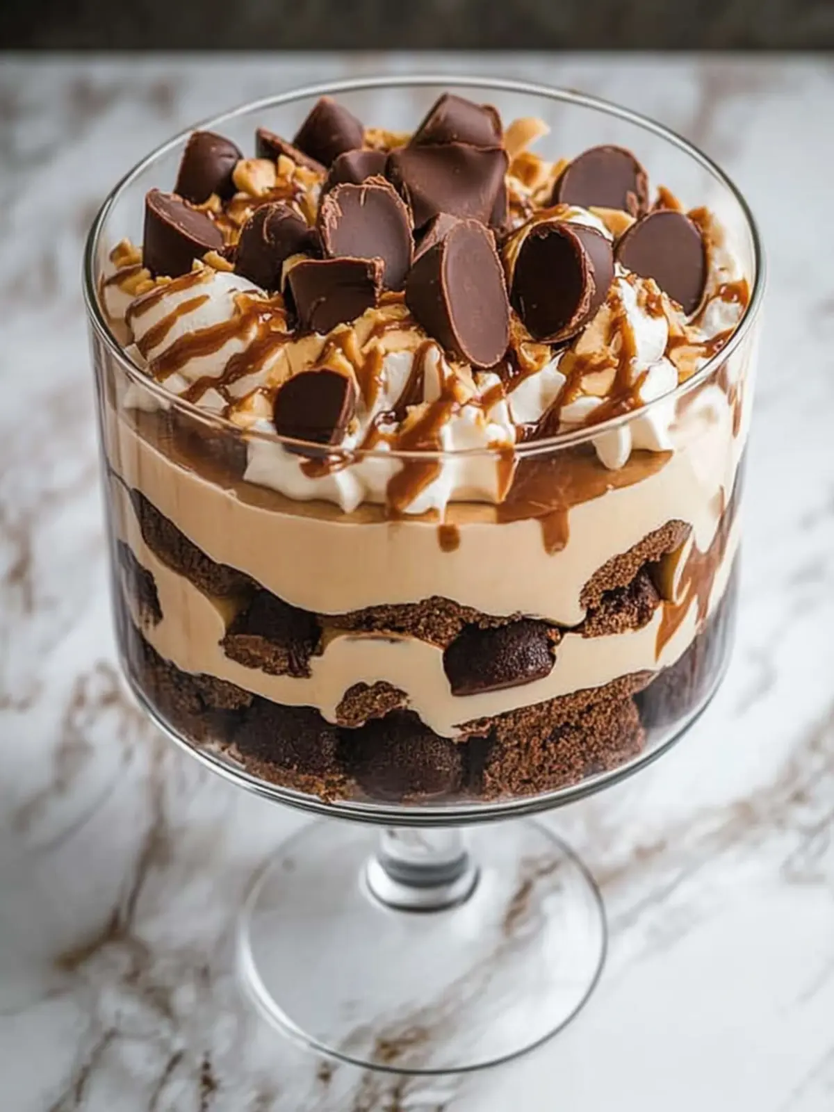 Indulge in Decadence: Chocolate Peanut Butter Cup Trifle 2 Chocolate Peanut Butter Cup Trifle