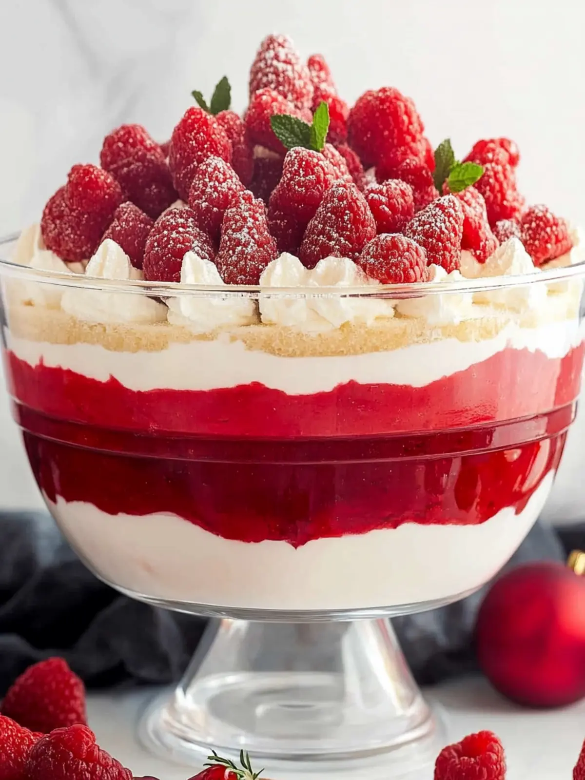 Delicious Christmas Trifle with Strawberries and Raspberries 3 Christmas Trifle