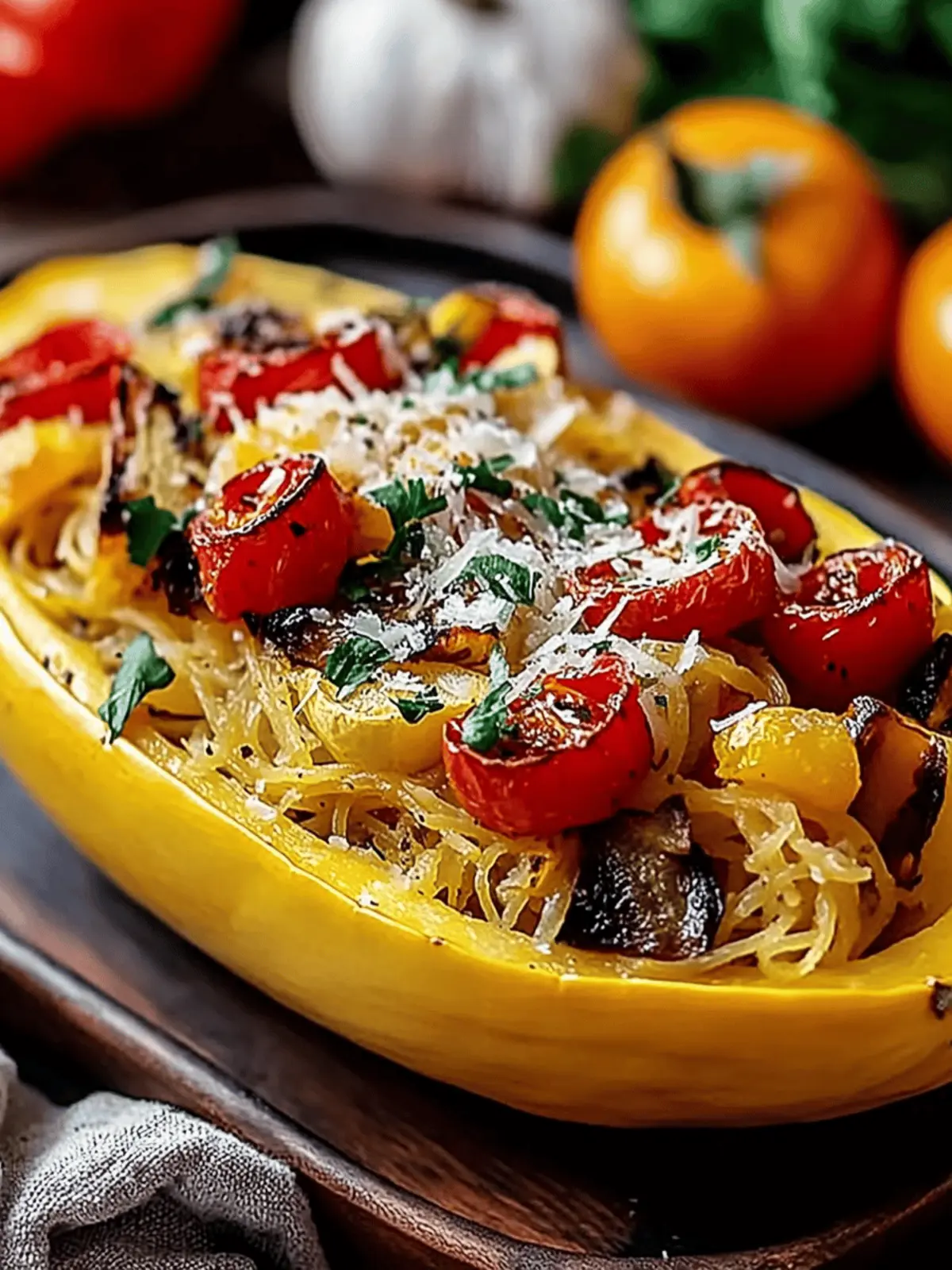 Spaghetti Squash with Roasted Vegetables: A Cozy Delight 4 Spaghetti Squash with Roasted Vegetables