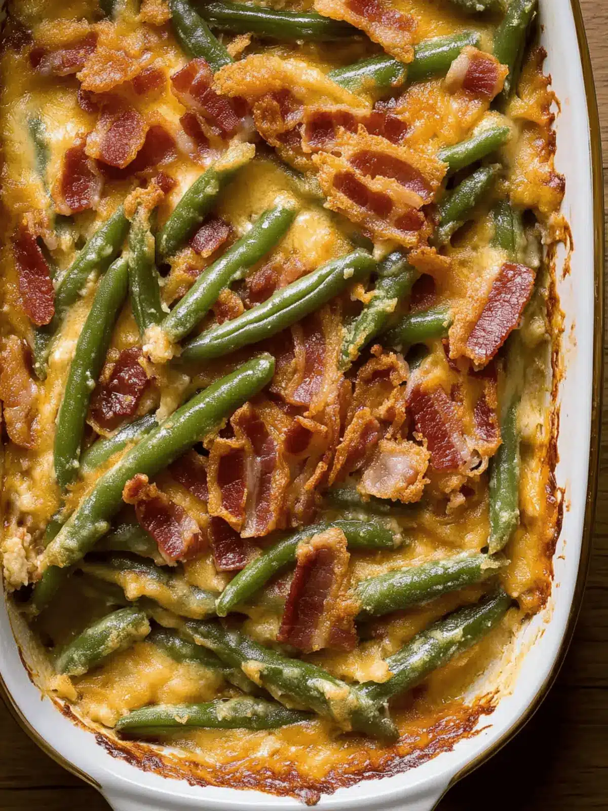 Savory Cheesy Bacon Green Bean Casserole You ll Crave 2 Cheesy Bacon Green Bean Casserole