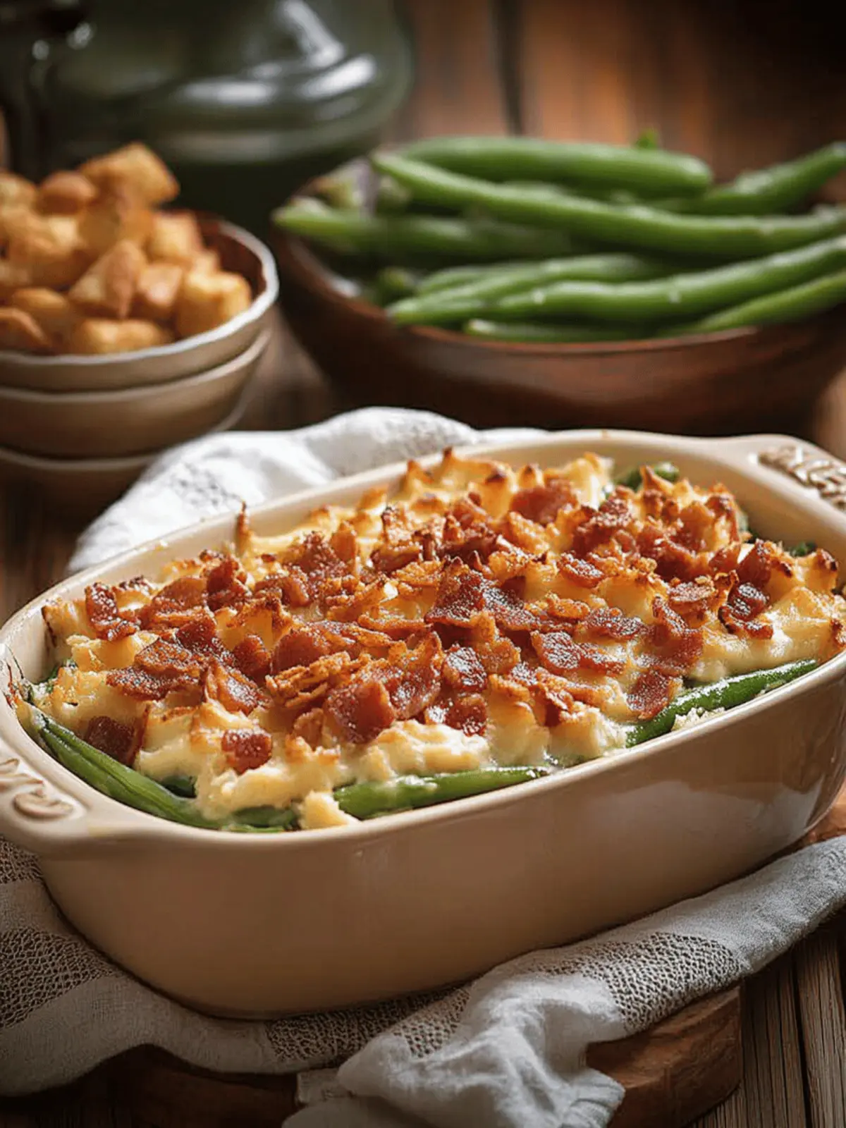 Cream Cheese and Bacon Green Bean Casserole You'll Crave 3 Cream Cheese and Bacon Green Bean Casserole