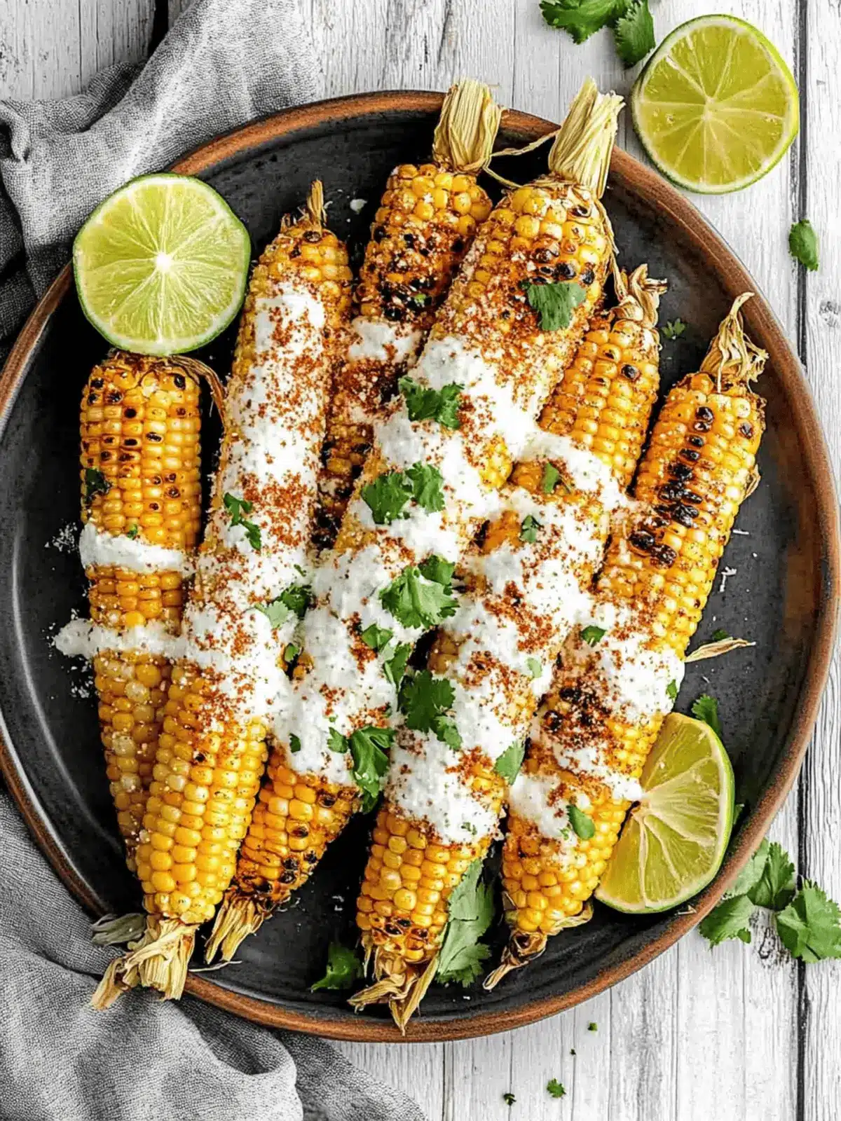 Mexican Street Corn with Zesty Cilantro Lime Sauce Recipe 4 Mexican Street Corn