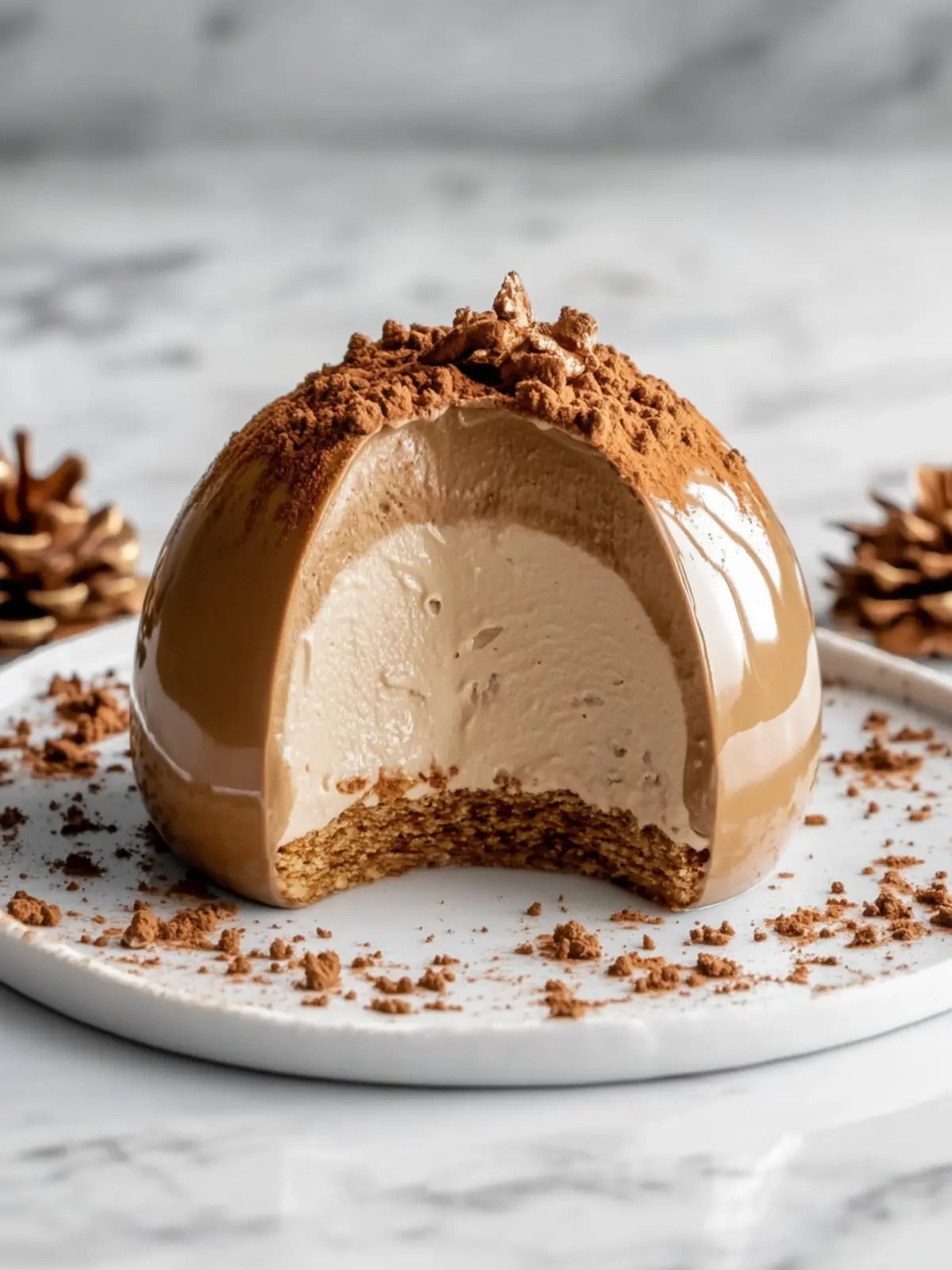 Decadent Gingerbread Latte Mousse Domes for Cozy Nights 4 Gingerbread Latte Mousse Domes