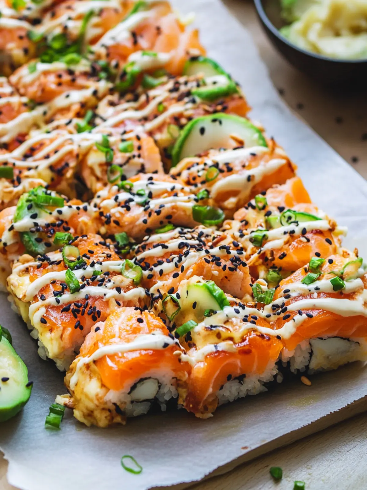 Spicy Salmon Sushi Bake: A Flavorful Twist on Tradition 2 Spicy Salmon Sushi Bake