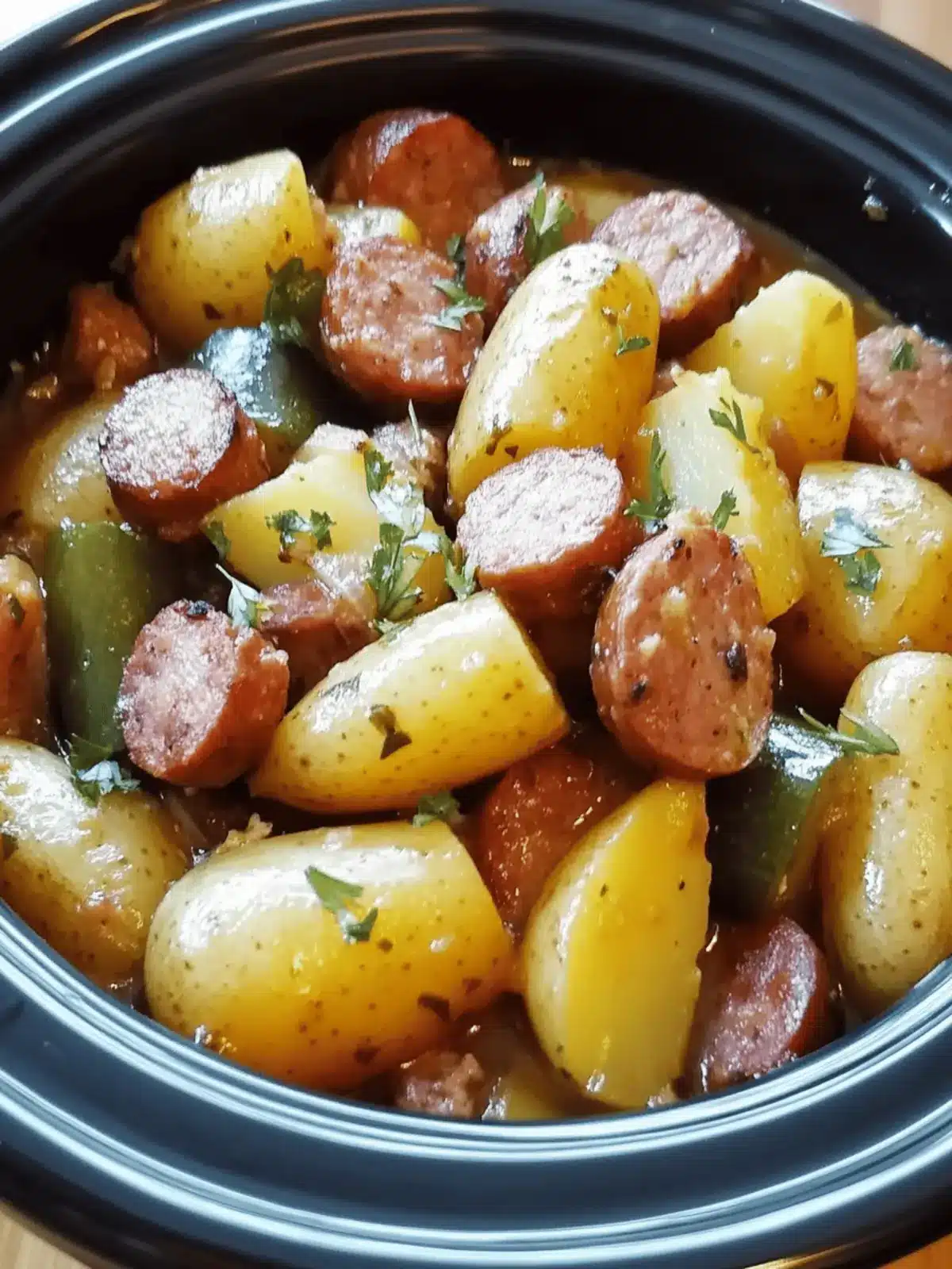 Crock Pot Swamp Potatoes with Sausage & Veggies for Cozy Nights 4 Crock Pot Swamp Potatoes with Sausage & Veggies
