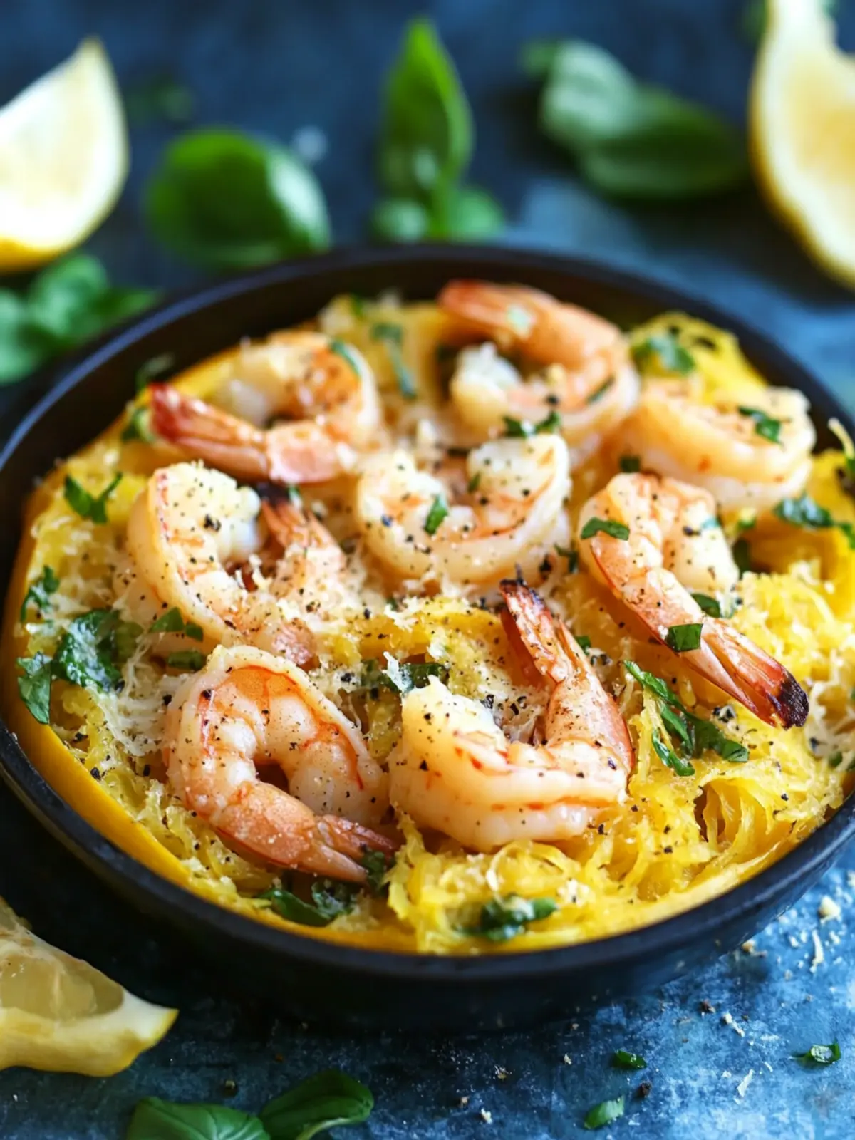 Savor Shrimp Scampi Spaghetti Squash in Under 40 Minutes 3 Shrimp Scampi Spaghetti Squash