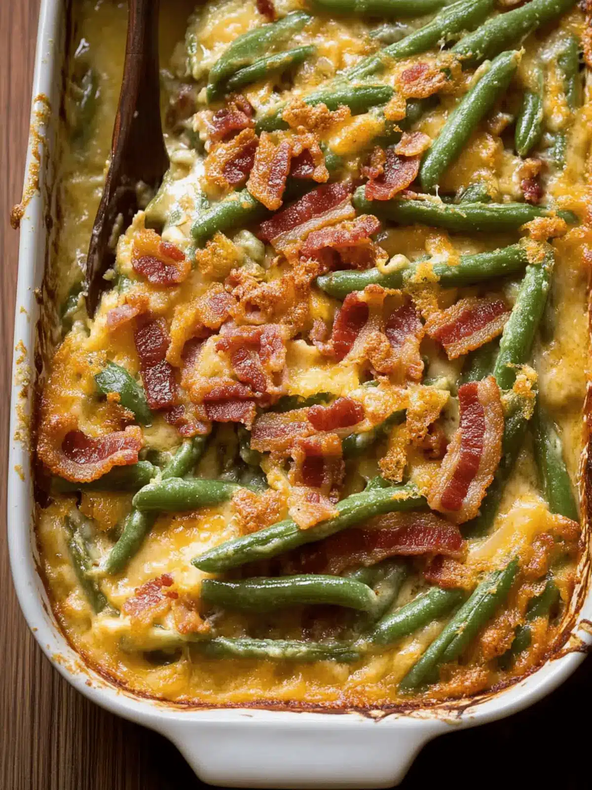 Savory Cheesy Bacon Green Bean Casserole You ll Crave 4 Cheesy Bacon Green Bean Casserole