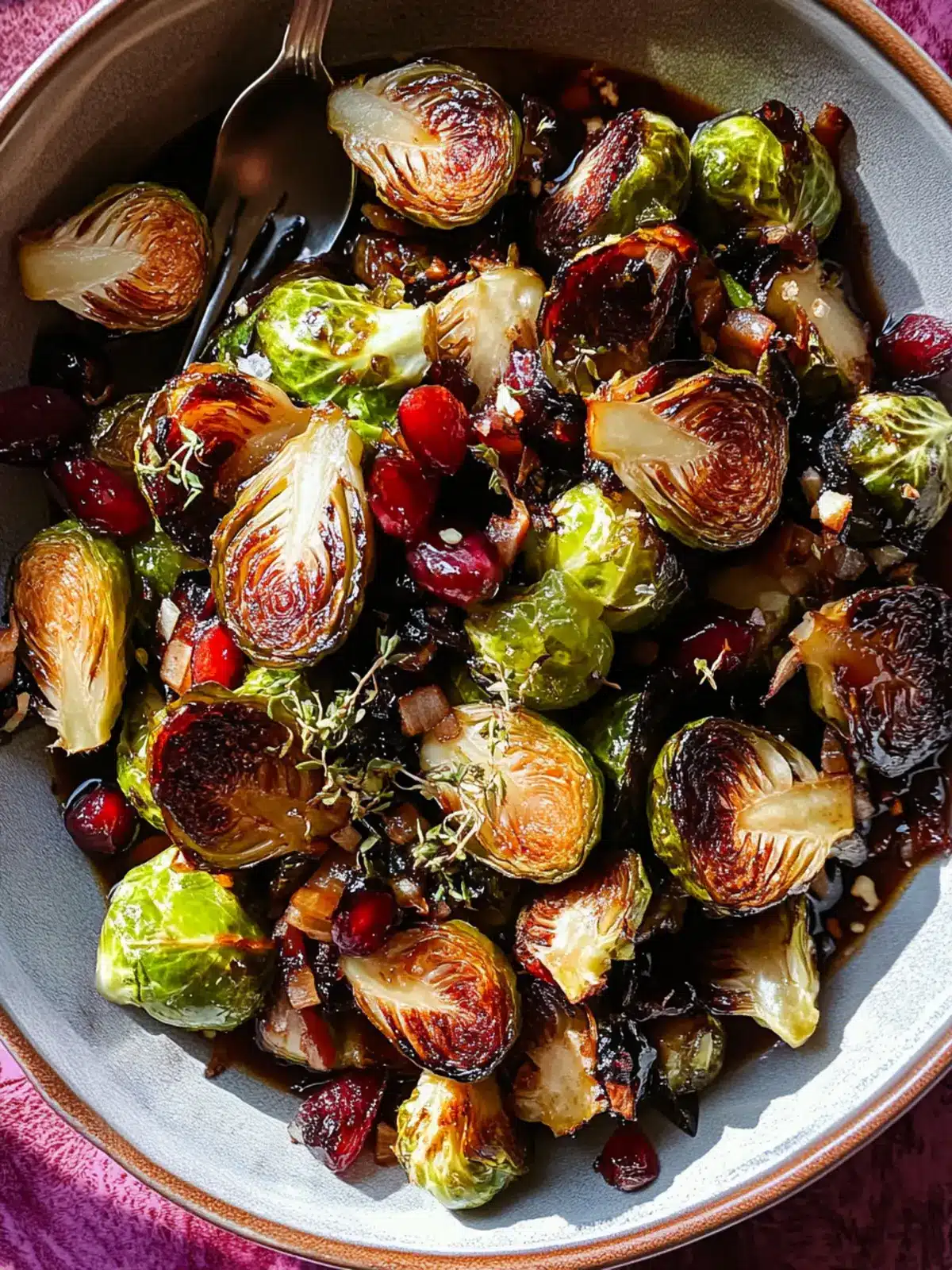 Savor Balsamic-Fig Glazed Brussels Sprouts with Crispy Bacon 2 Balsamic-Fig Glazed Brussels Sprouts