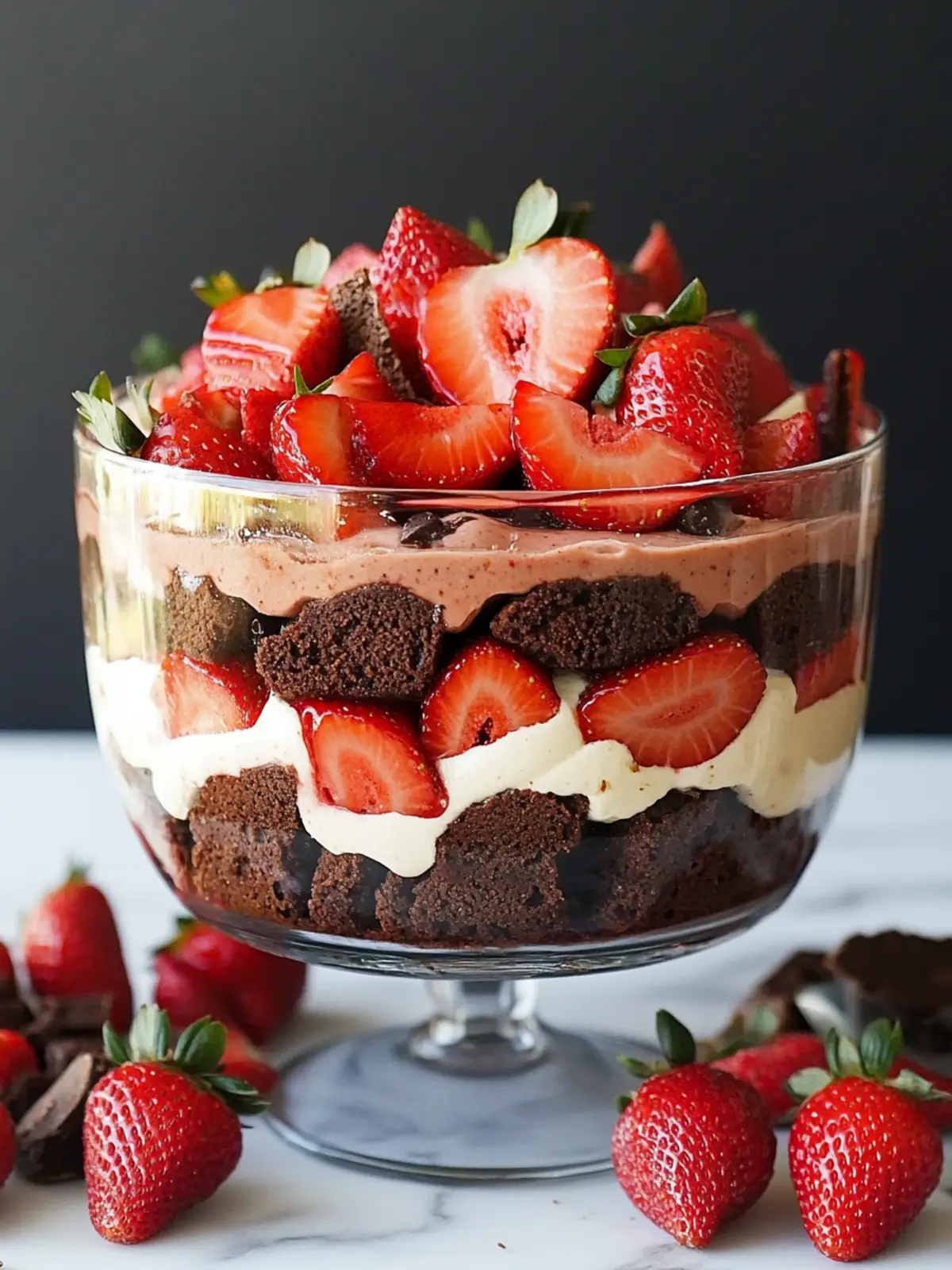 Delicious Strawberry Brownie Trifle Everyone Will Love 4 Strawberry Brownie Trifle