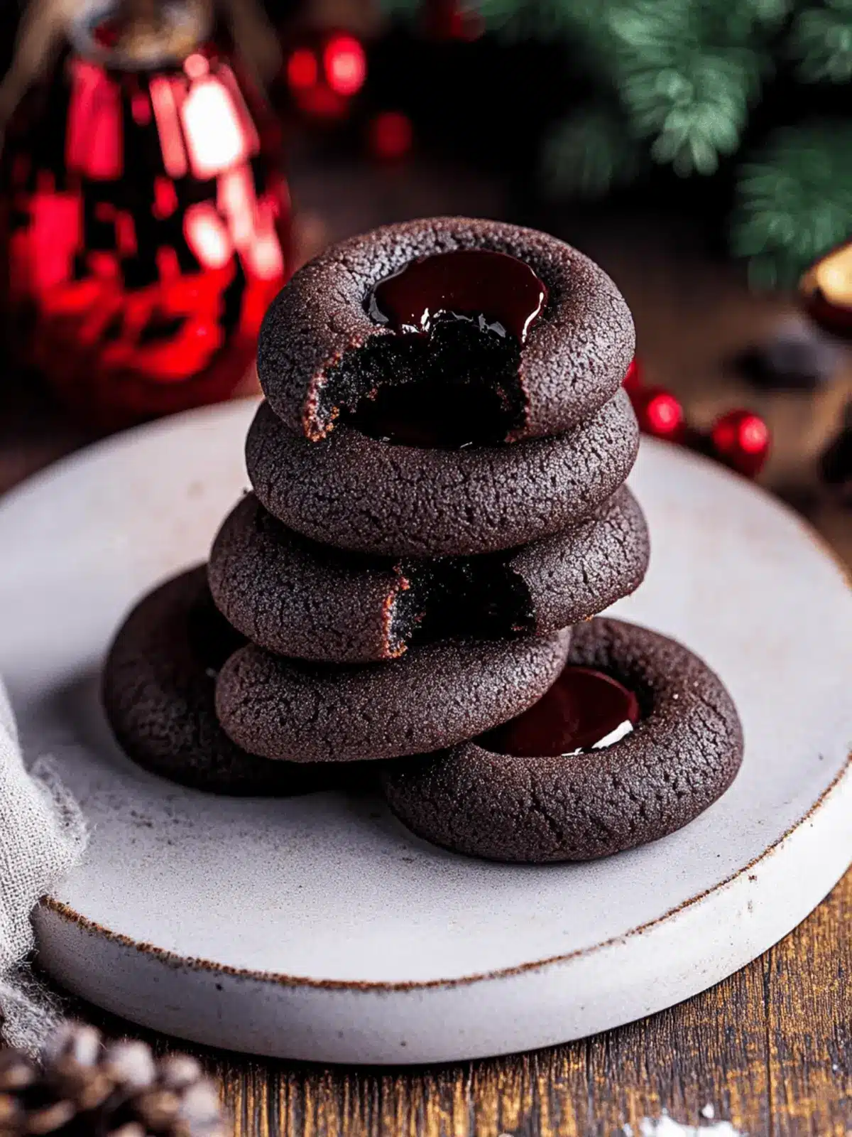 Decadent Chocolate Thumbprint Cookies for Holiday Joy 4 Chocolate Thumbprint Cookies