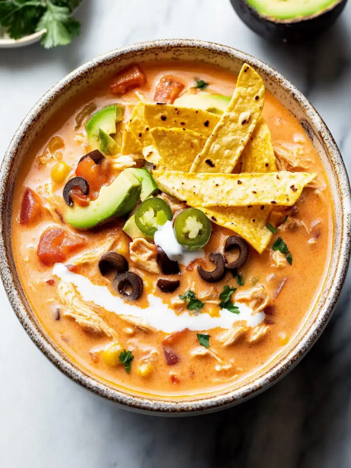 Deliciously Cozy Creamy Chicken Tortilla Soup Recipe 2 Creamy Chicken Tortilla Soup