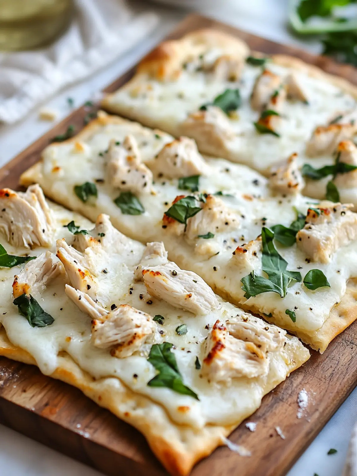 Savor Easy Chicken Alfredo Flatbread in 15 Minutes 2 Chicken Alfredo Flatbread