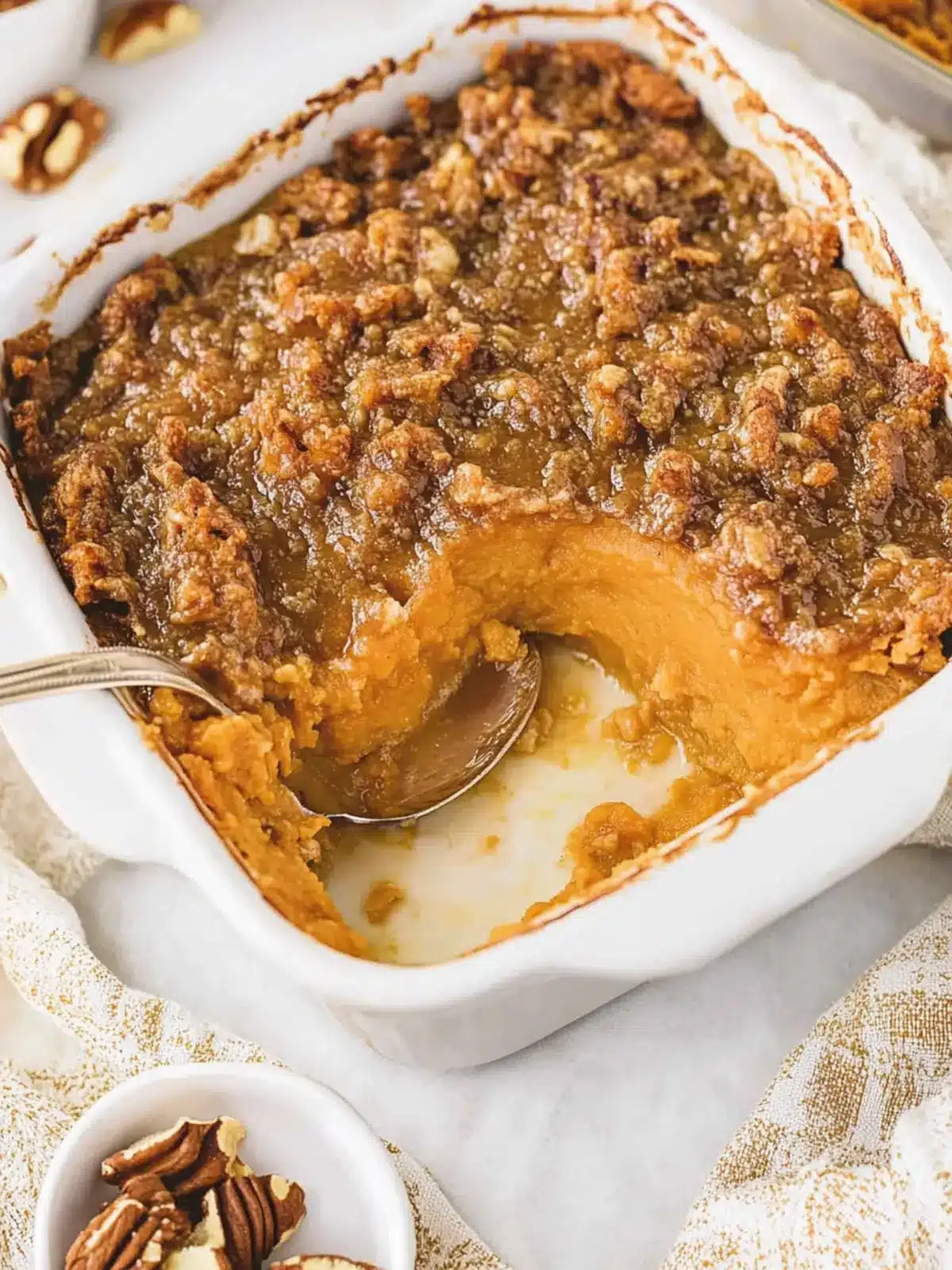 Irresistibly Creamy Sweet Potato Casserole with Crunchy Topping 3 Sweet Potato Casserole