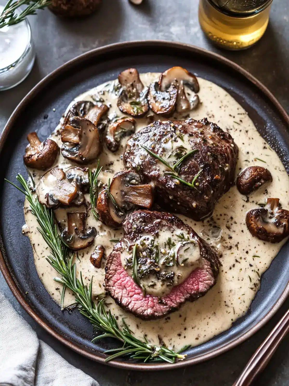 Savory Rosemary Beef Tenderloin with Wild Mushroom Cream Sauce 3 Rosemary Beef Tenderloin with Wild Mushroom Cream Sauce