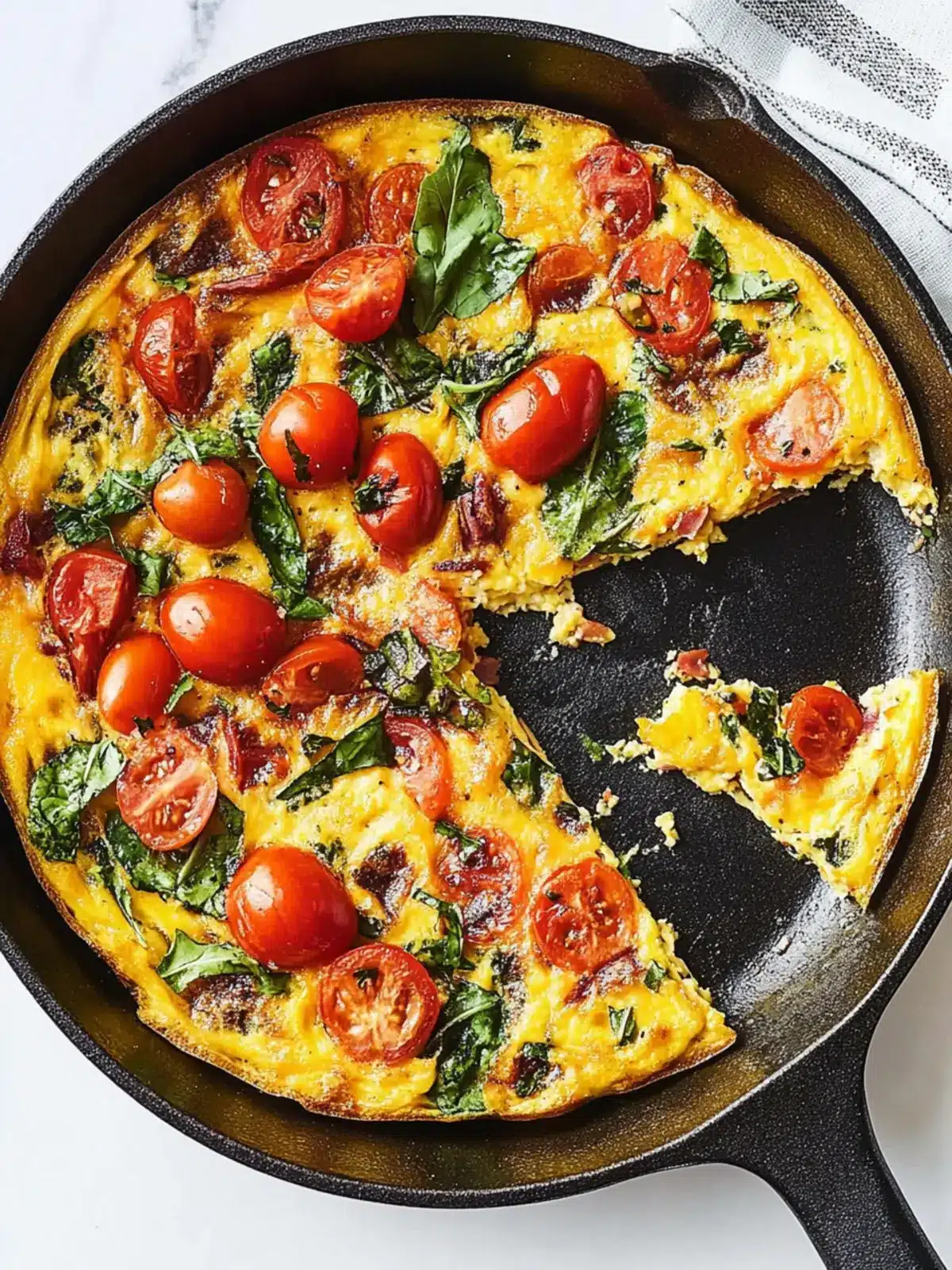 Perfect Frittata: Elevate Breakfast with Bacon and Spinach 4 Perfect Frittata