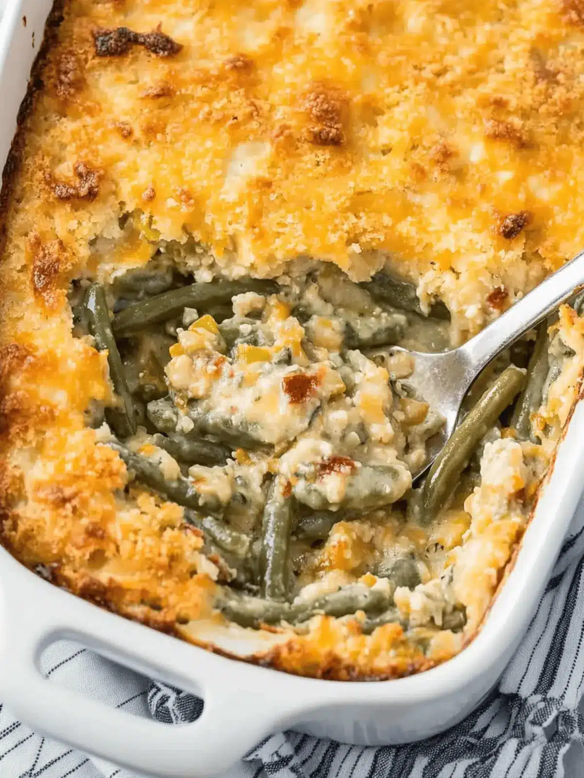 Cheddar Bay Green Bean Casserole with a Buttery Twist 4 Cheddar Bay Green Bean Casserole