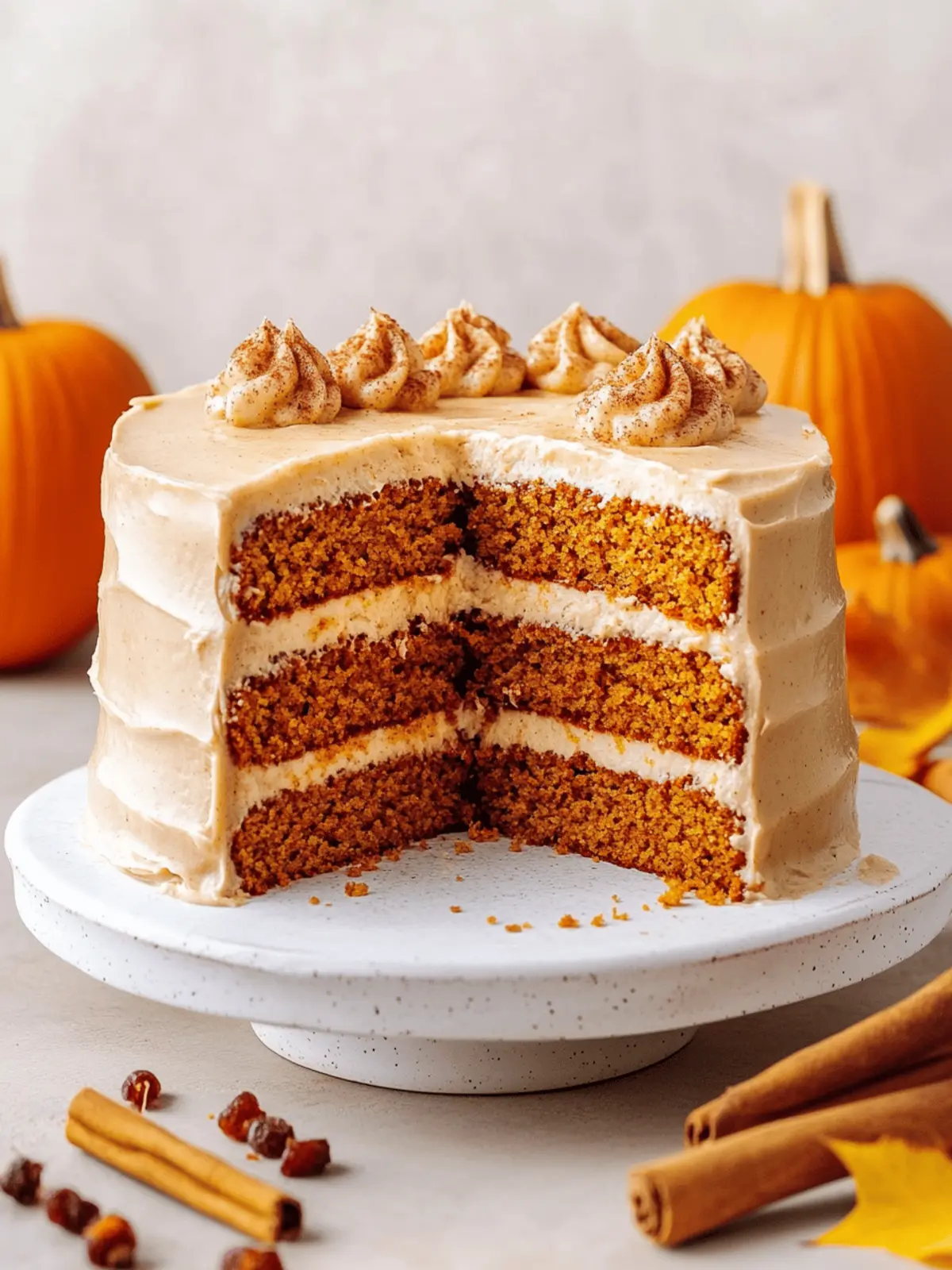 Delicious Pumpkin Cake with Cinnamon Cream Cheese Frosting Recipe 4 Pumpkin Cake with Cinnamon Cream Cheese Frosting