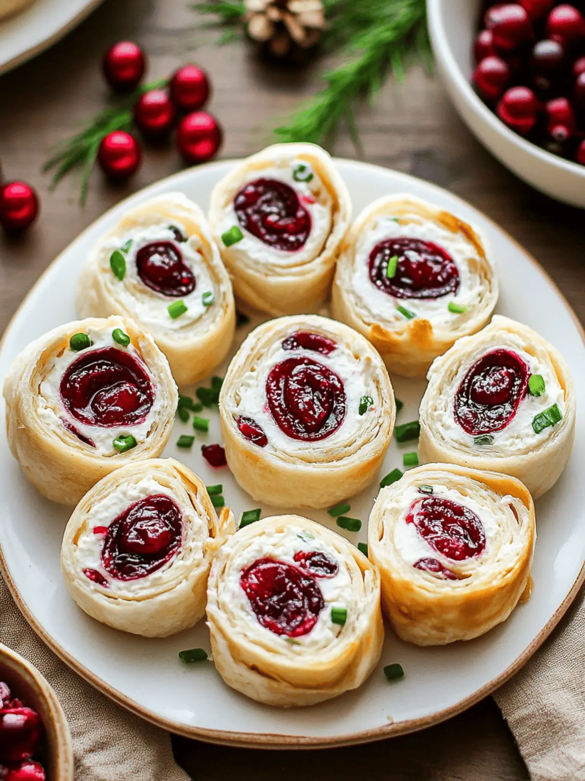 Savory Christmas Cranberry Roll Ups for Festive Gatherings 4 Savory Christmas Cranberry Roll Ups
