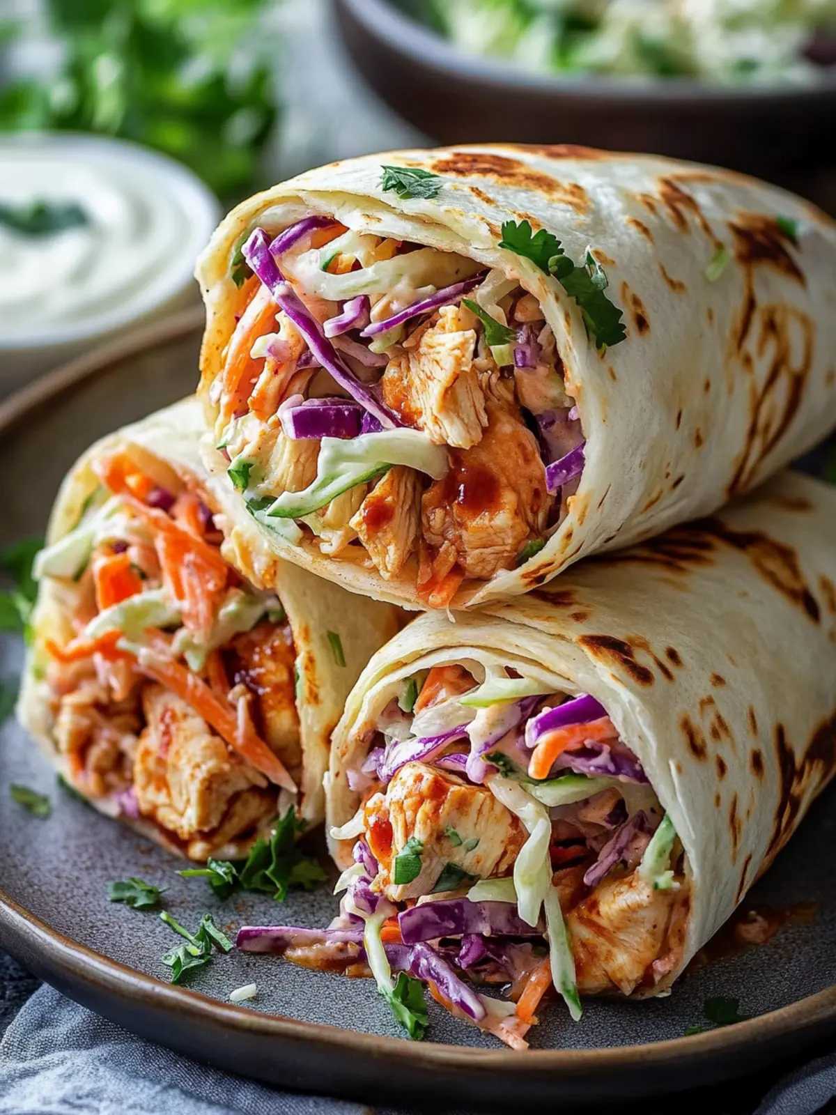 Savor Homemade BBQ Chicken Coleslaw Wraps in Minutes 3 BBQ Chicken Coleslaw Wraps