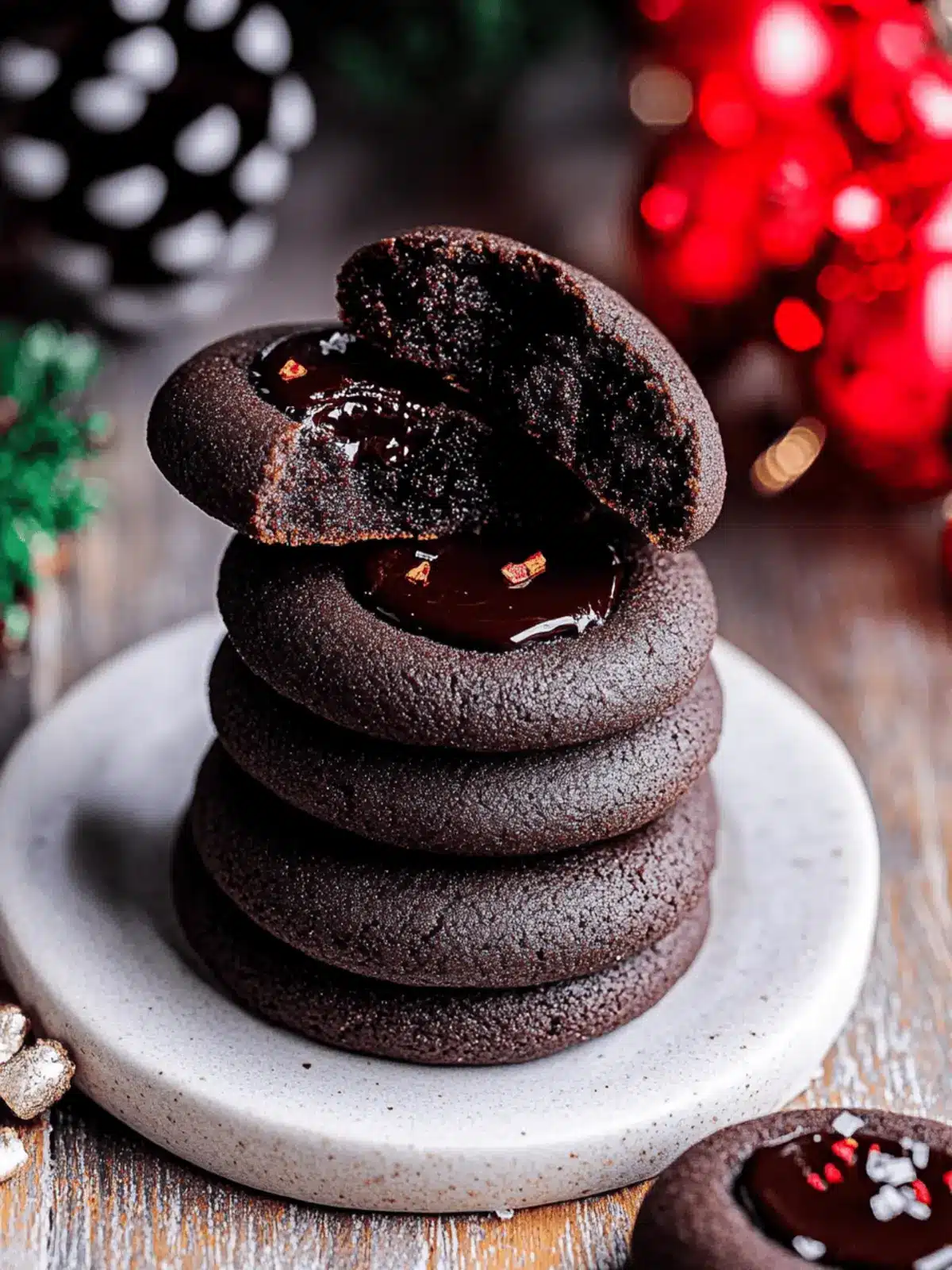 Decadent Chocolate Thumbprint Cookies for Holiday Joy 3 Chocolate Thumbprint Cookies