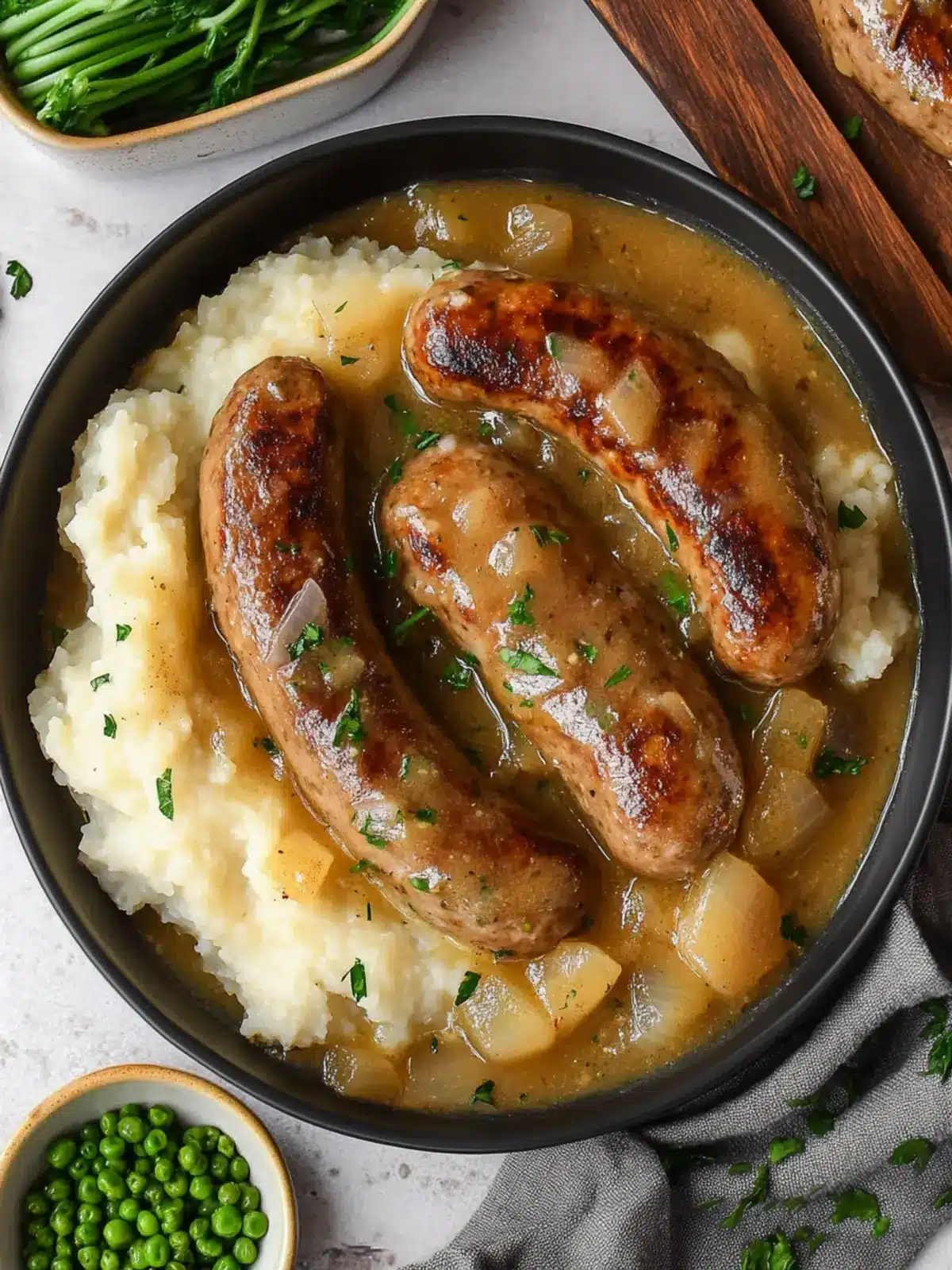 Sausages in Onion Gravy: A Cozy Comfort Food Delight 3 Sausages in Onion Gravy