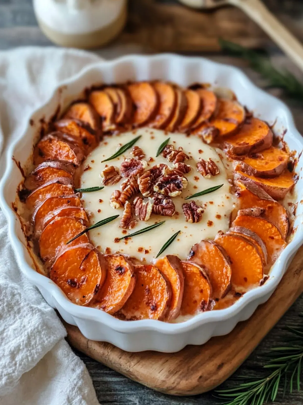 Savory Scalloped Sweet Potatoes with Toasty Marshmallows 3 Scalloped Sweet Potatoes