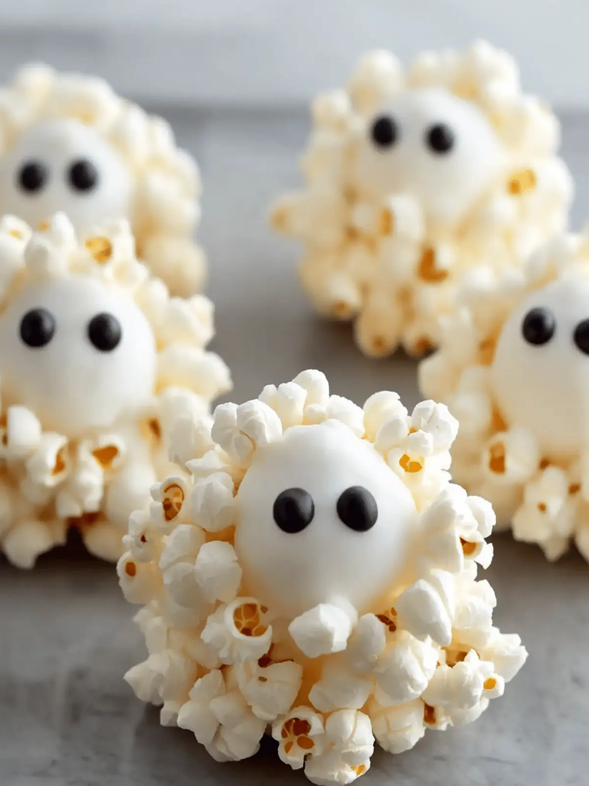 Delicious Ghost Popcorn Balls: Fun Halloween Treats to Make 3 Ghost Popcorn Balls
