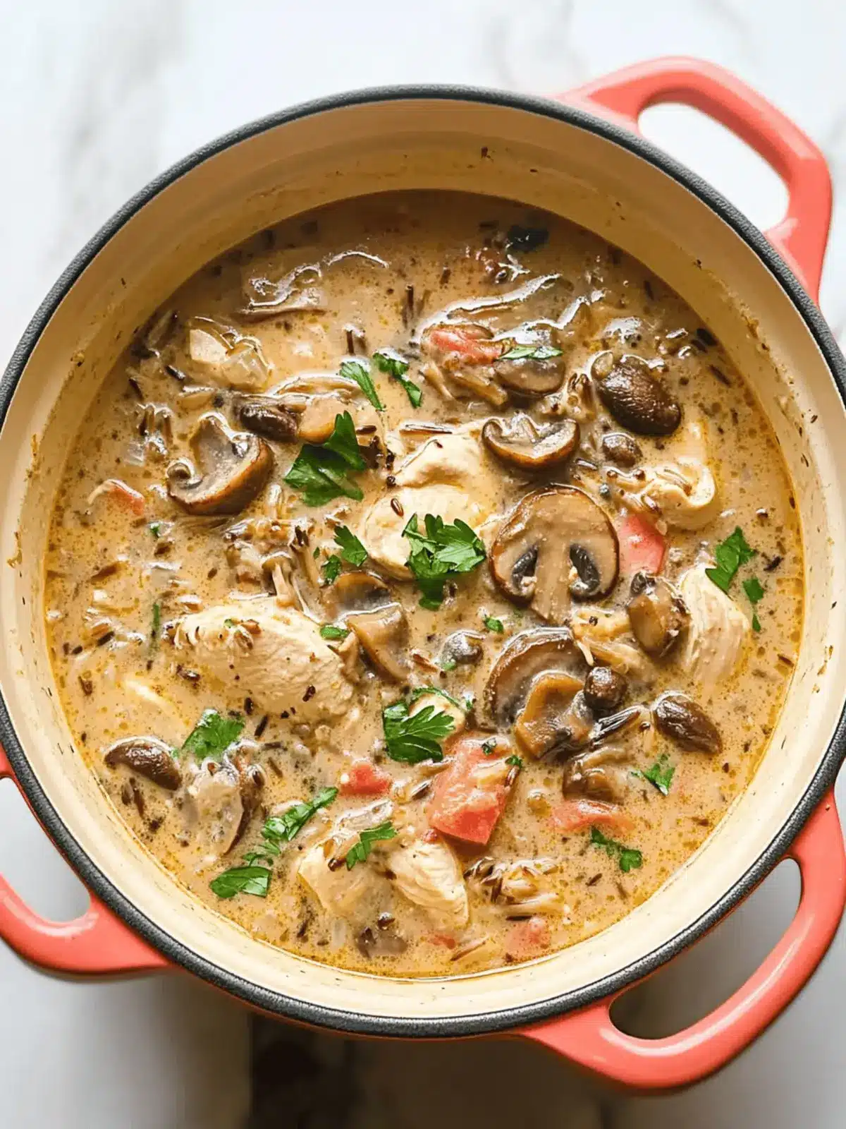 Cozy Chicken, Mushroom & Wild Rice Soup for Chilly Nights 3 Chicken, Mushroom & Wild Rice Soup