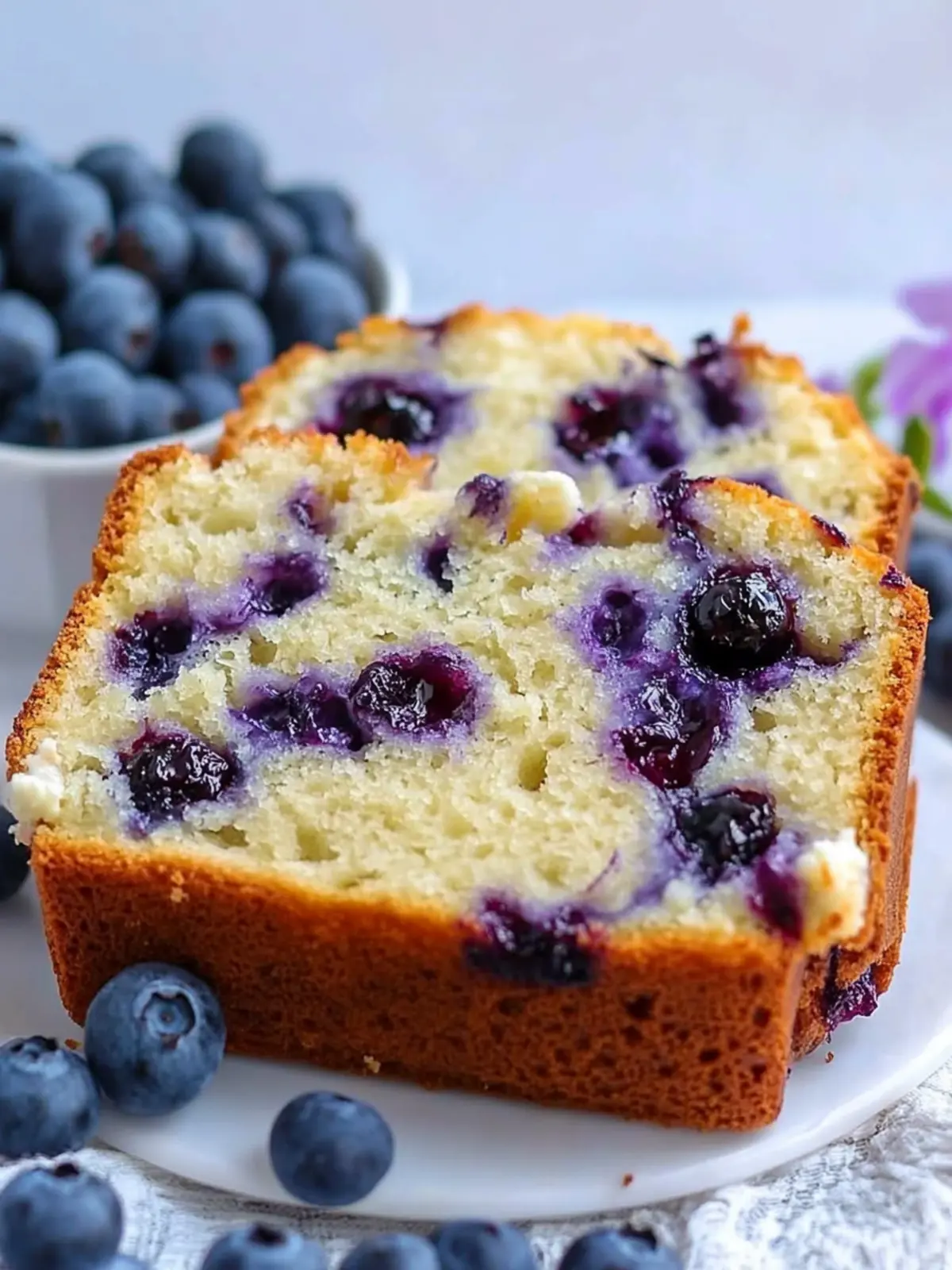 Irresistible Blueberry Cream Cheese Loaf to Brighten Your Day 2 Blueberry Cream Cheese Loaf