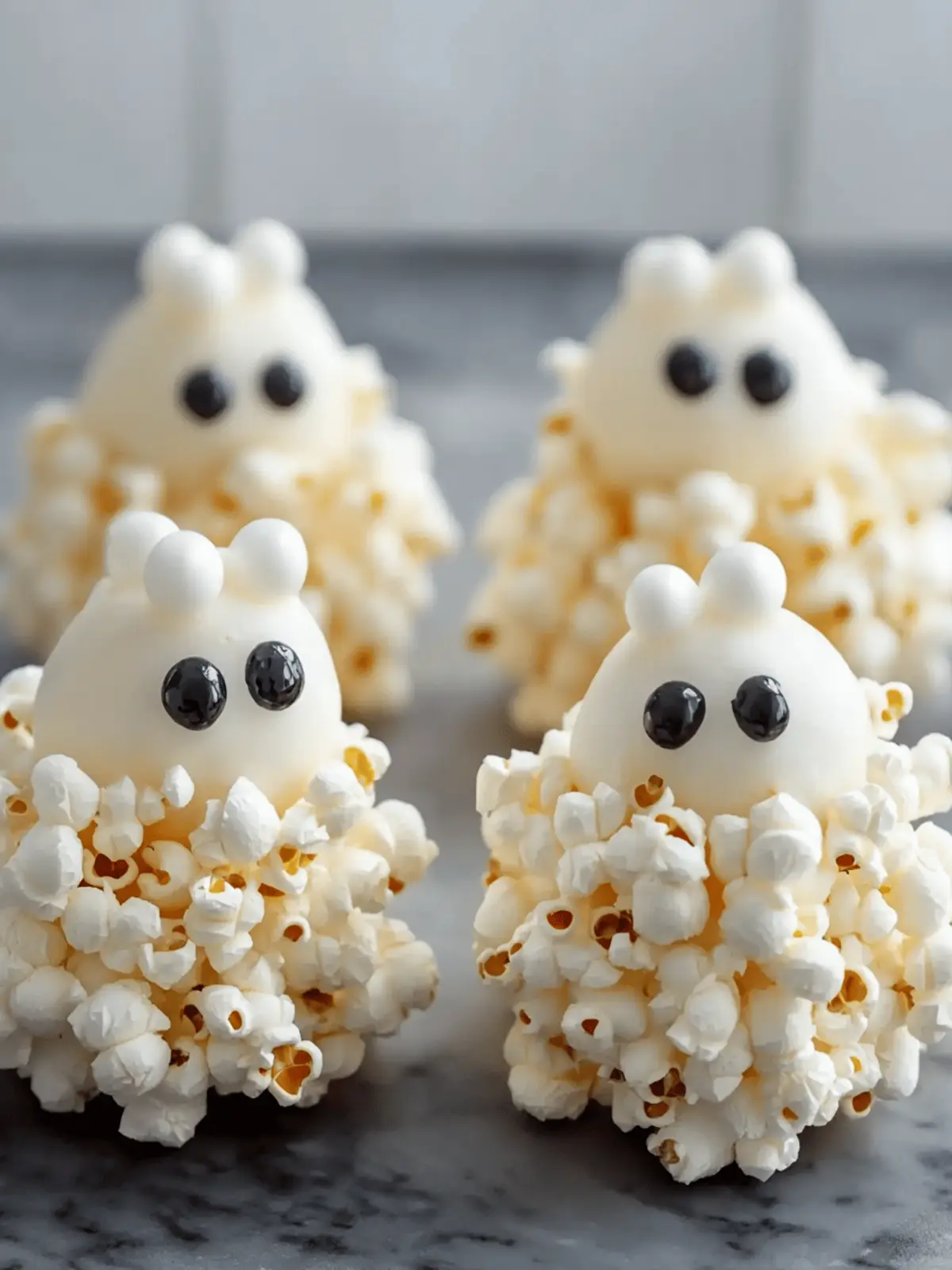 Delicious Ghost Popcorn Balls: Fun Halloween Treats to Make 2 Ghost Popcorn Balls