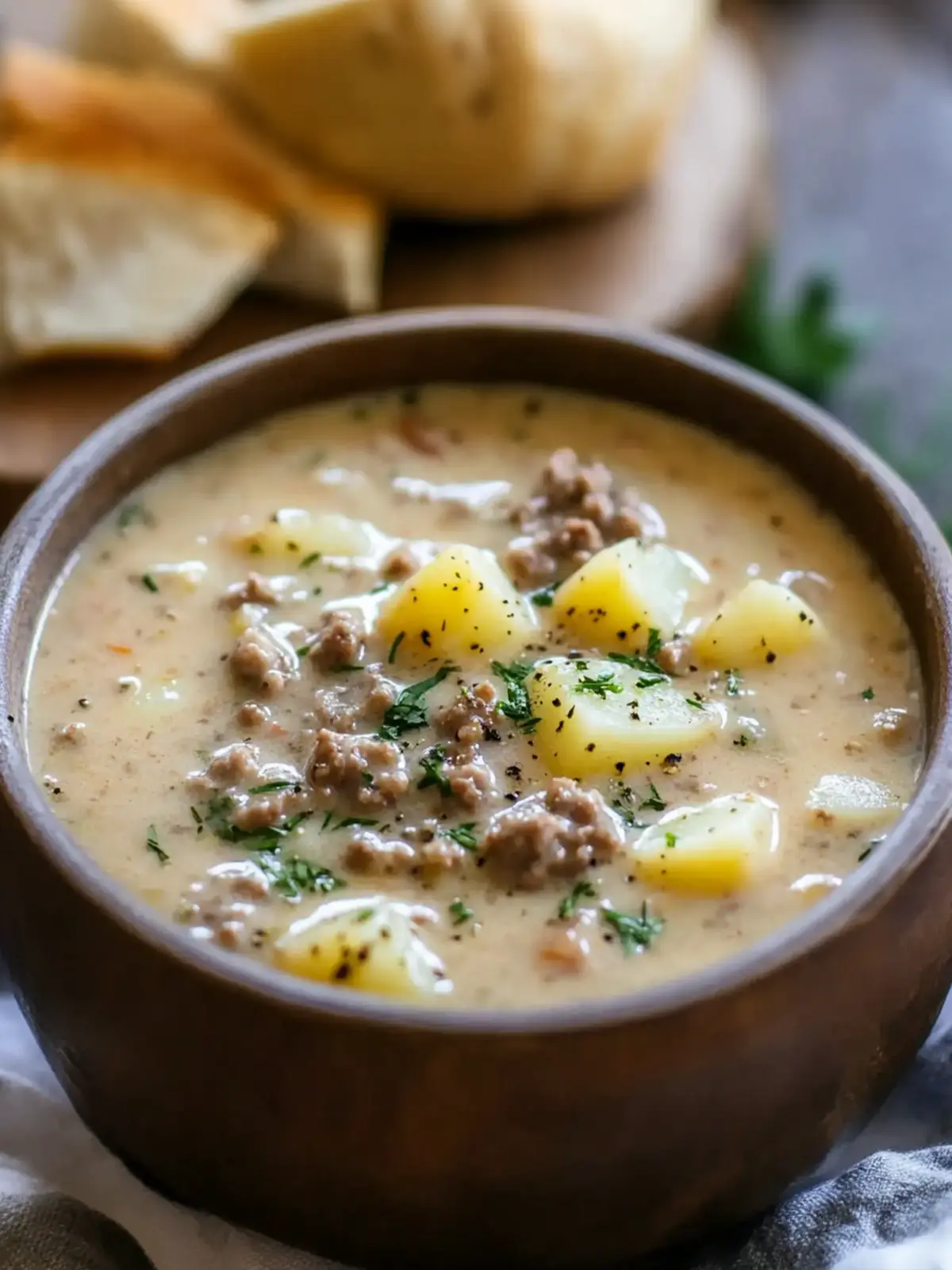 Creamy Hamburger Potato Soup to Warm Your Soul 3 Creamy Hamburger Potato Soup