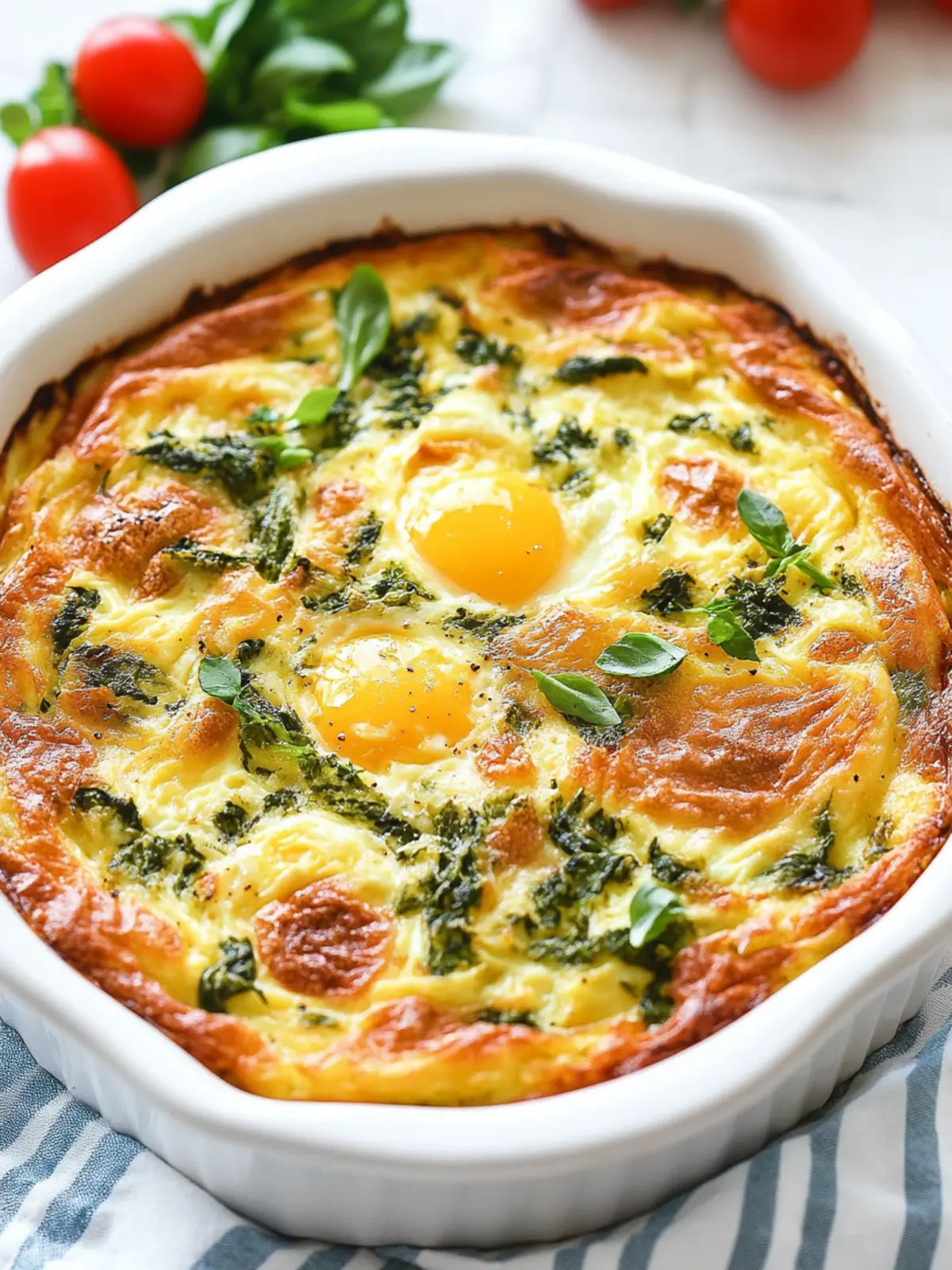 Cottage Cheese Egg Bake: A Savory Spinach Surprise! 3 Cottage Cheese Egg Bake