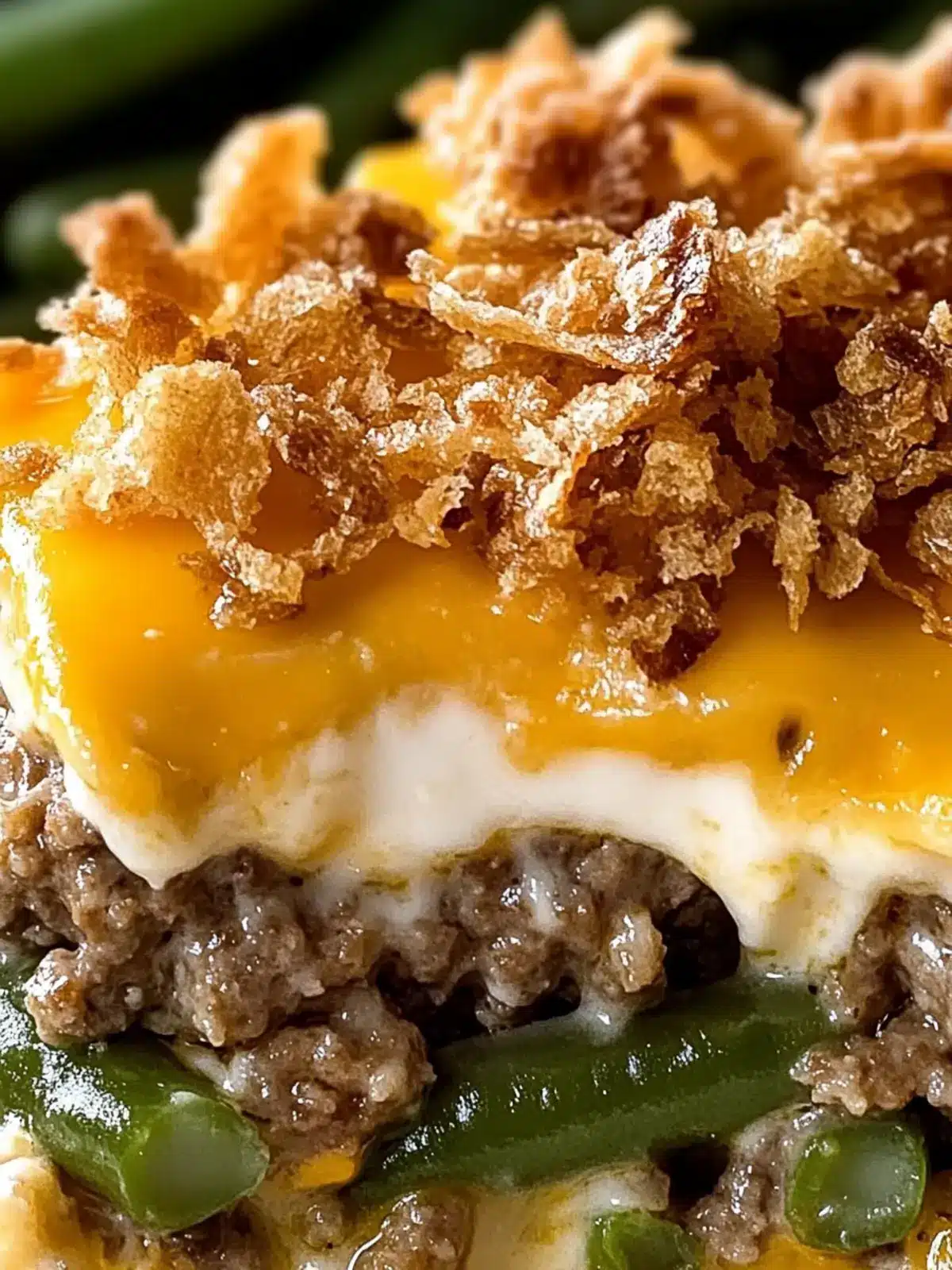 Easy Cheesy Hamburger Green Bean Casserole Recipe Everyone Loves 2 Hamburger Green Bean Casserole Recipe (Easy & Cheesy Comfort Food)